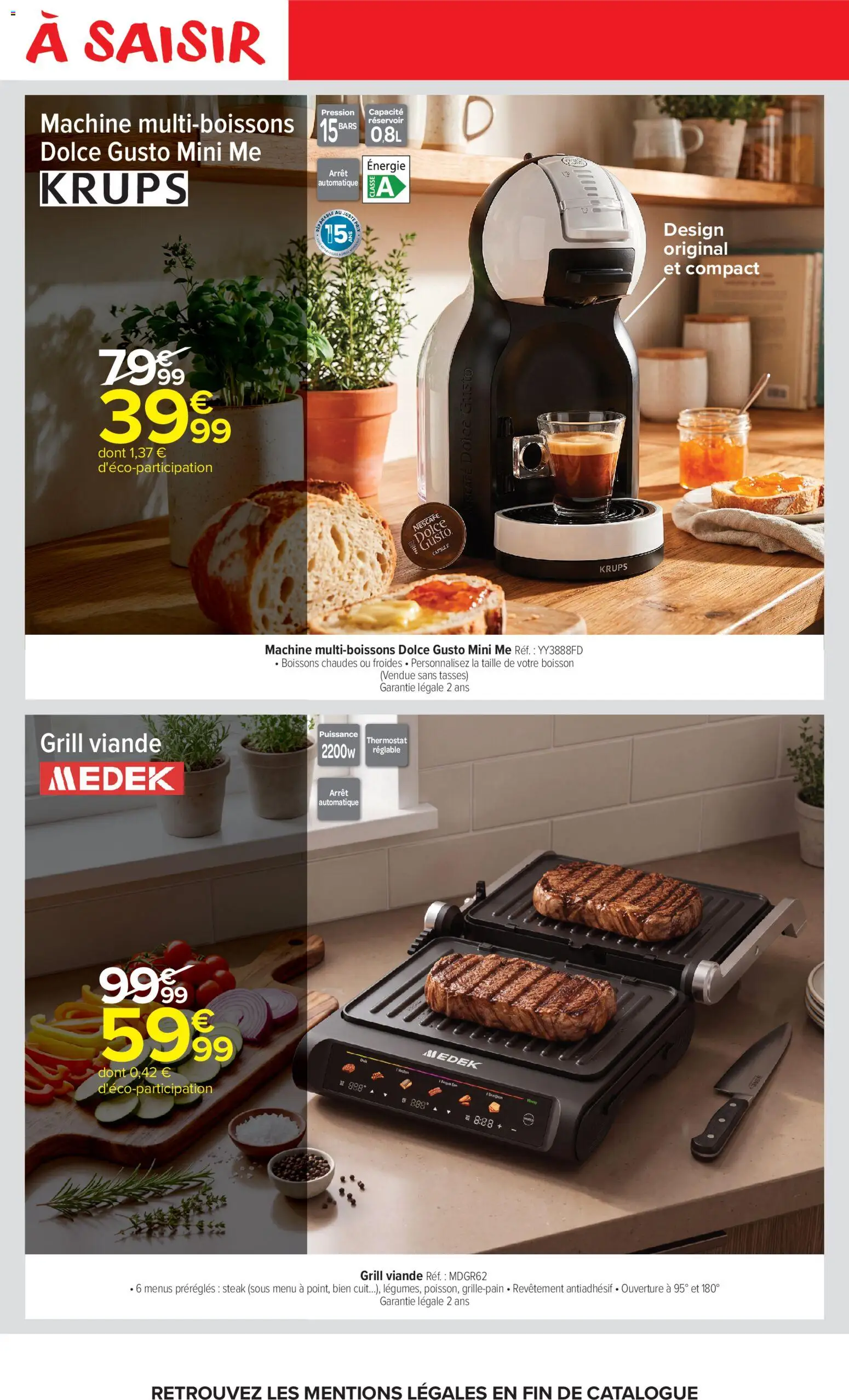 Prévisualisation de Carrefour Market catalogue du magasin Carrefour Market formulaire valide 27/10/2026 - Dolce Gusto, Steak, Viande, Krups, Grill, Tasses, Boissons, Nescafe dolce gusto