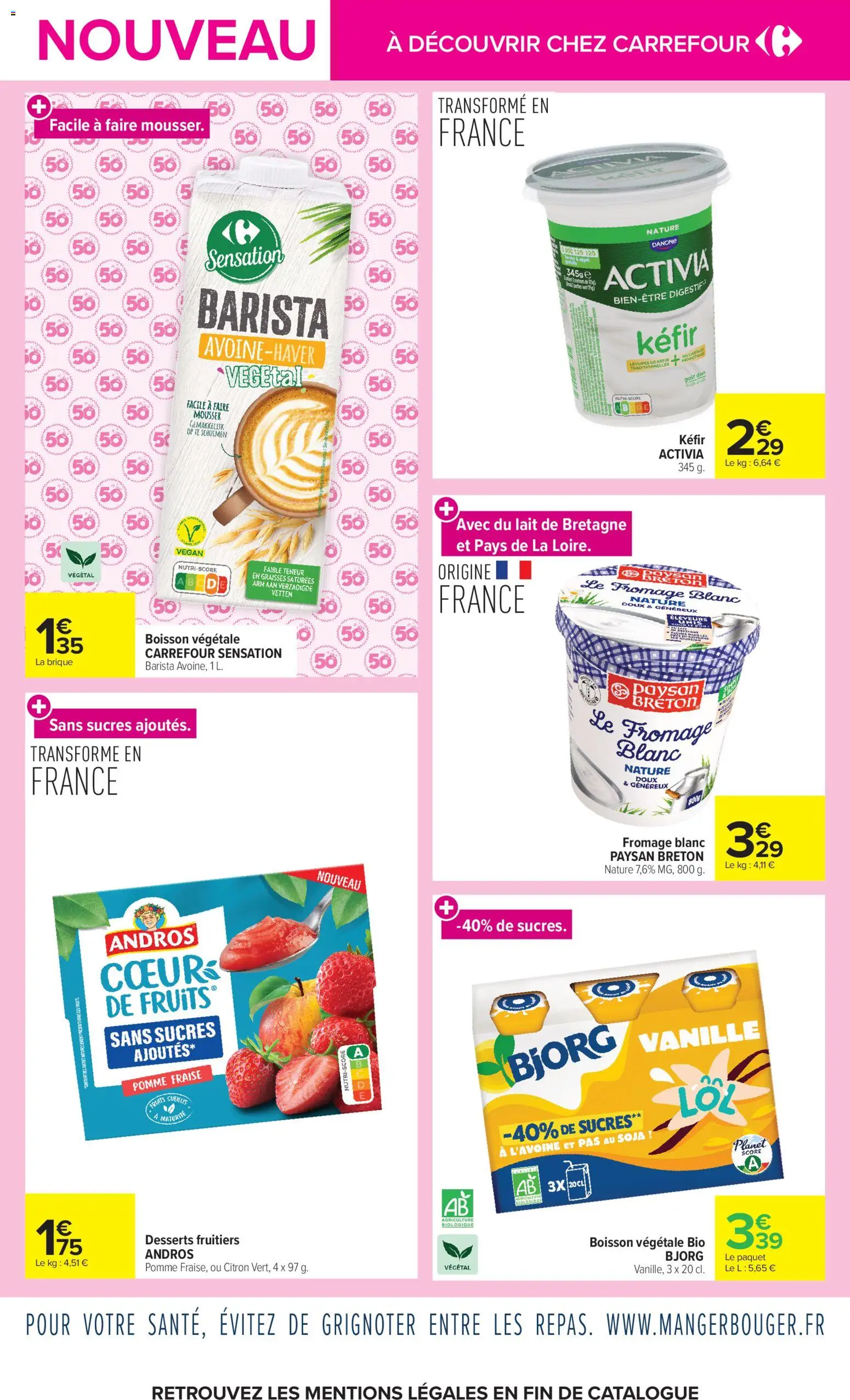 Prévisualisation de Carrefour Les nouveautés de novembre du magasin Carrefour formulaire valide 03/11/2026 - Fruits, Pomme, Boisson, Lait, Citron, Vanille, Brique, Digestif