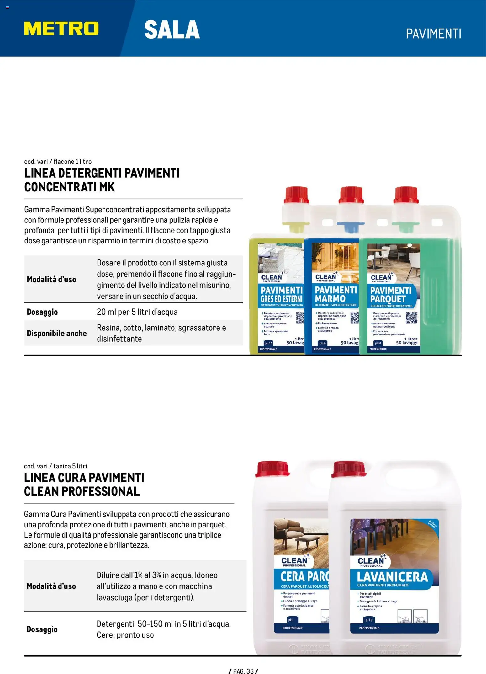 Anteprima dell'opuscolo Metro volantino Detergenza dal negozio Metro valido da 04/06/2026 - Profumo, Lavasciuga, Sgrassatore, Detergente, Secchio, Tanica