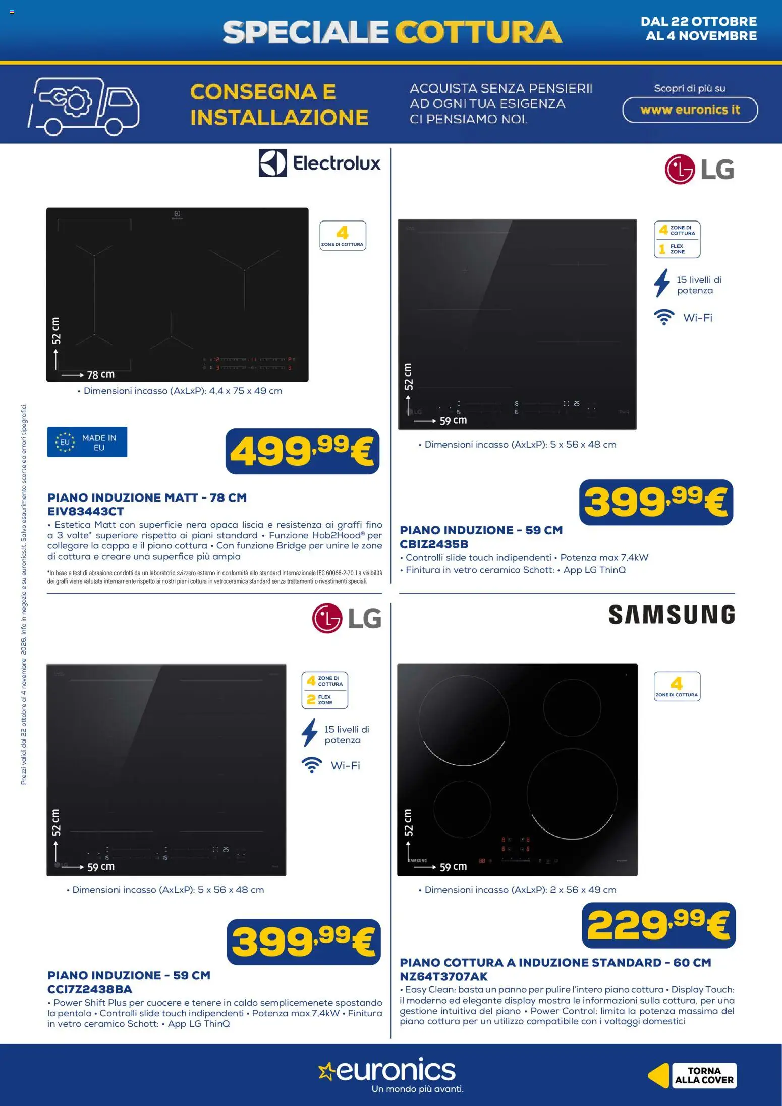 Anteprima dell'opuscolo Euronics volantino Cottura dal negozio Euronics valido da 22/10/2026 - Samsung, Piano cottura a induzione, Piano cottura