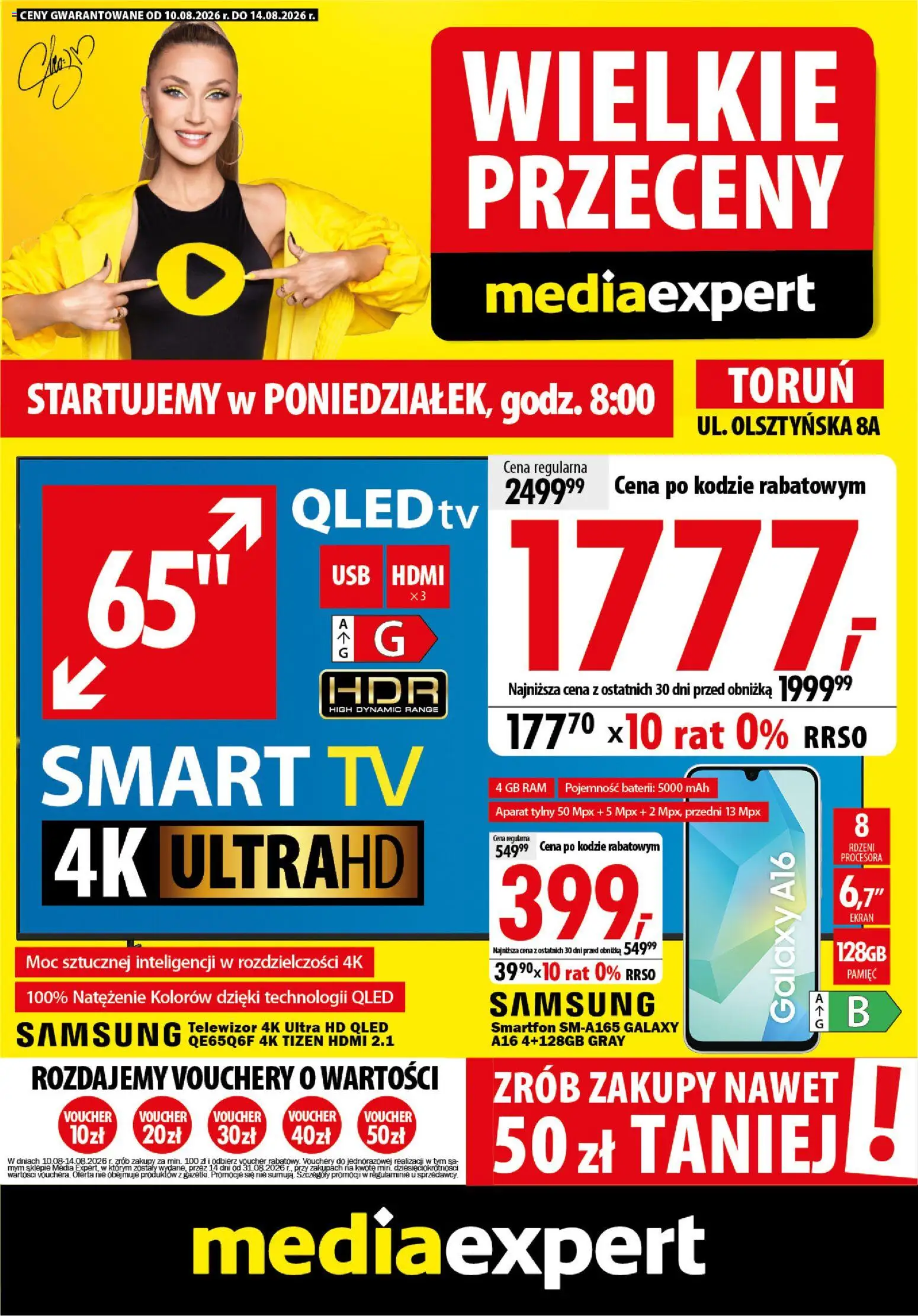 Pogląd gazetki "Mediaexpert promocje - Wielkie przeceny Toruń" ze sklepu Mediaexpert ważnej od 10.08.2026