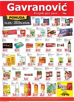 Pregled letka Gavranović Katalog trgovine Gavranović vrijedi od 14.05.2026