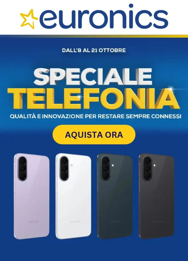 Anteprima del volantino Volantino Euronics - Speciale Telefonia valido a partire dal 15/10/2026