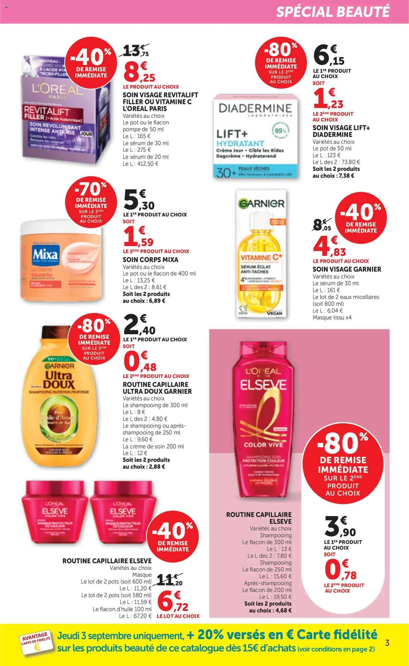 Prévisualisation de bi1 Maxi la beauté à prix bas du magasin bi1 formulaire valide 01/09/2026 - Acide hyaluronique, Crème, Masque, Huile, Soin visage, Serum, Shampooing, Produits beauté