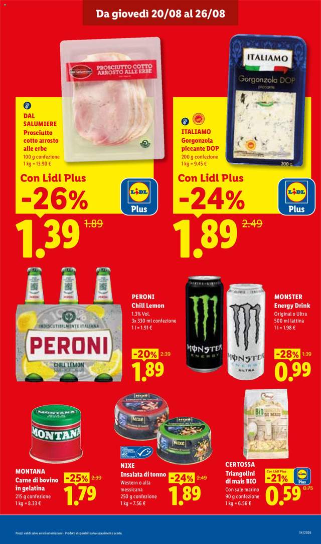 Nuovo volantino Lidl dal 20/08