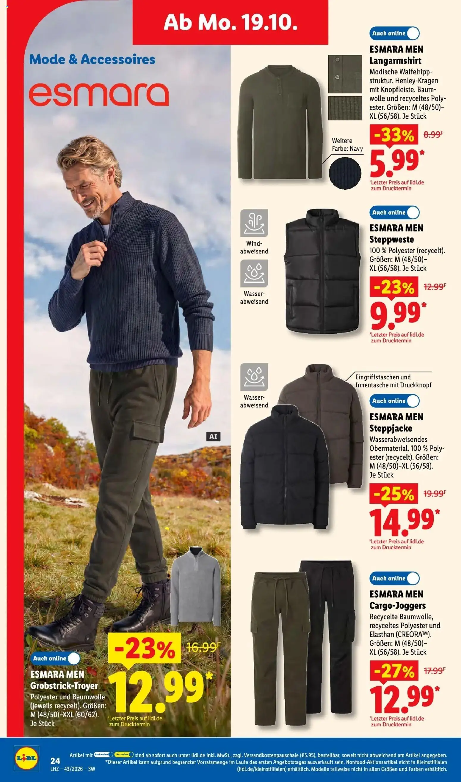 Vorschau von dem Prospekt des Geschäftes Lidl, gültig ab dem 19.10.2026