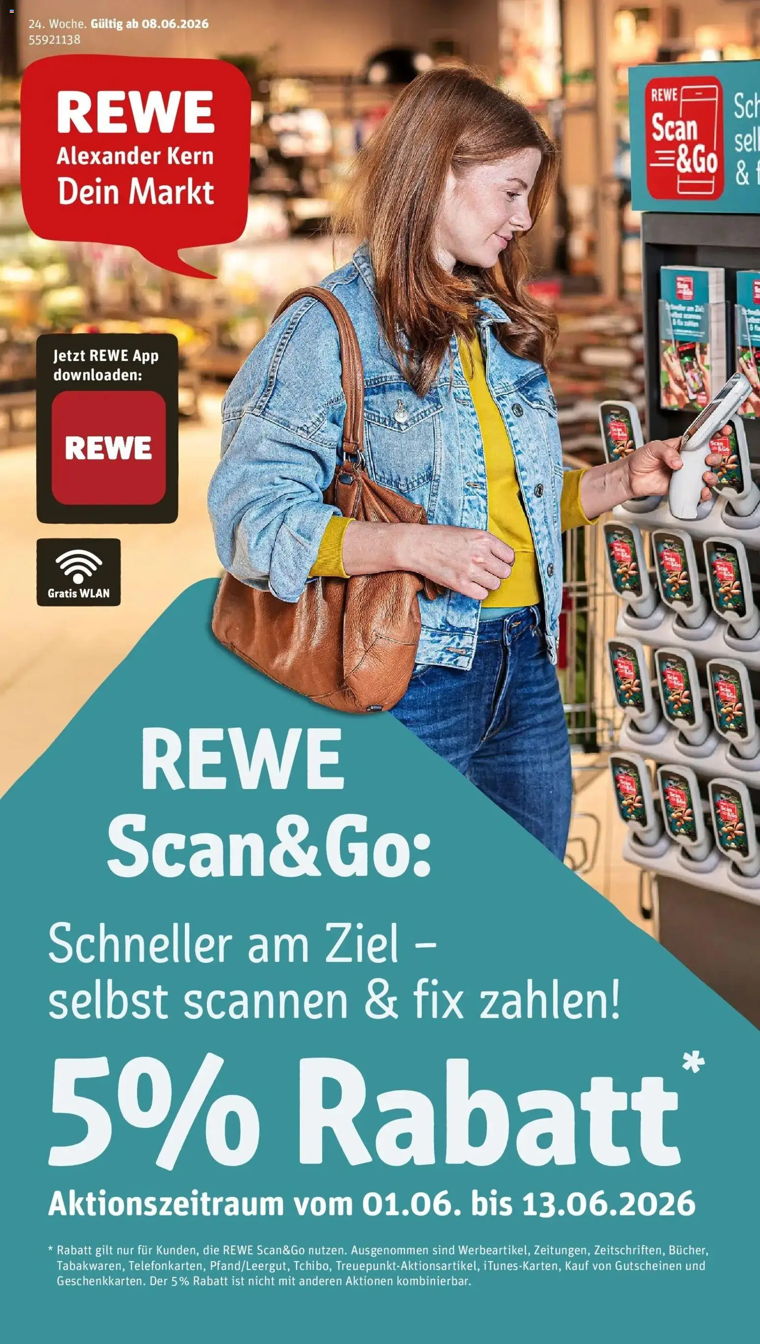 Vorschau von dem Prospekt des Geschäftes Rewe, gültig ab dem 08.06.2026