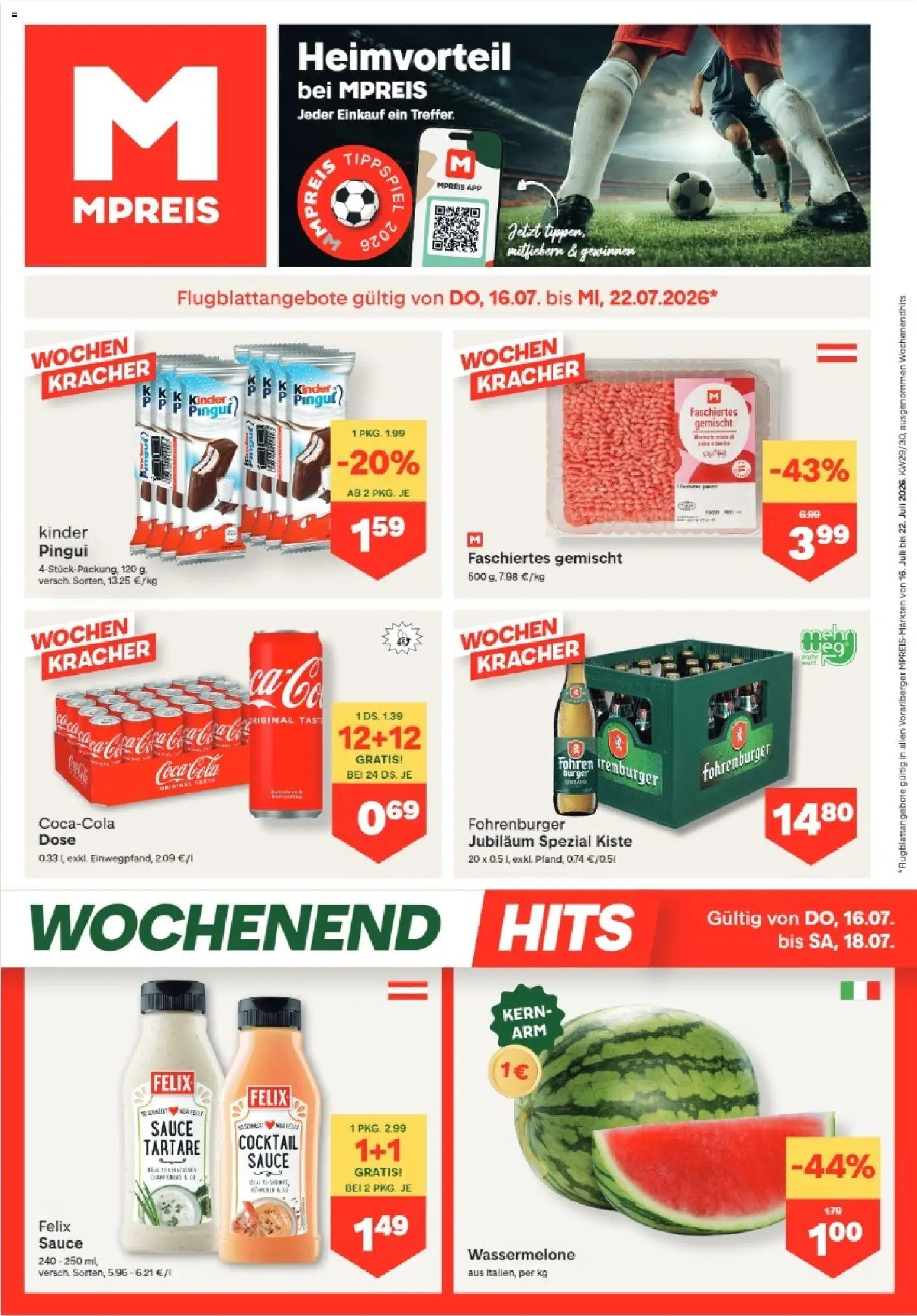 Vorschau der Angebote: MPREIS MPREIS Hohenems gültig ab 16.07.2026