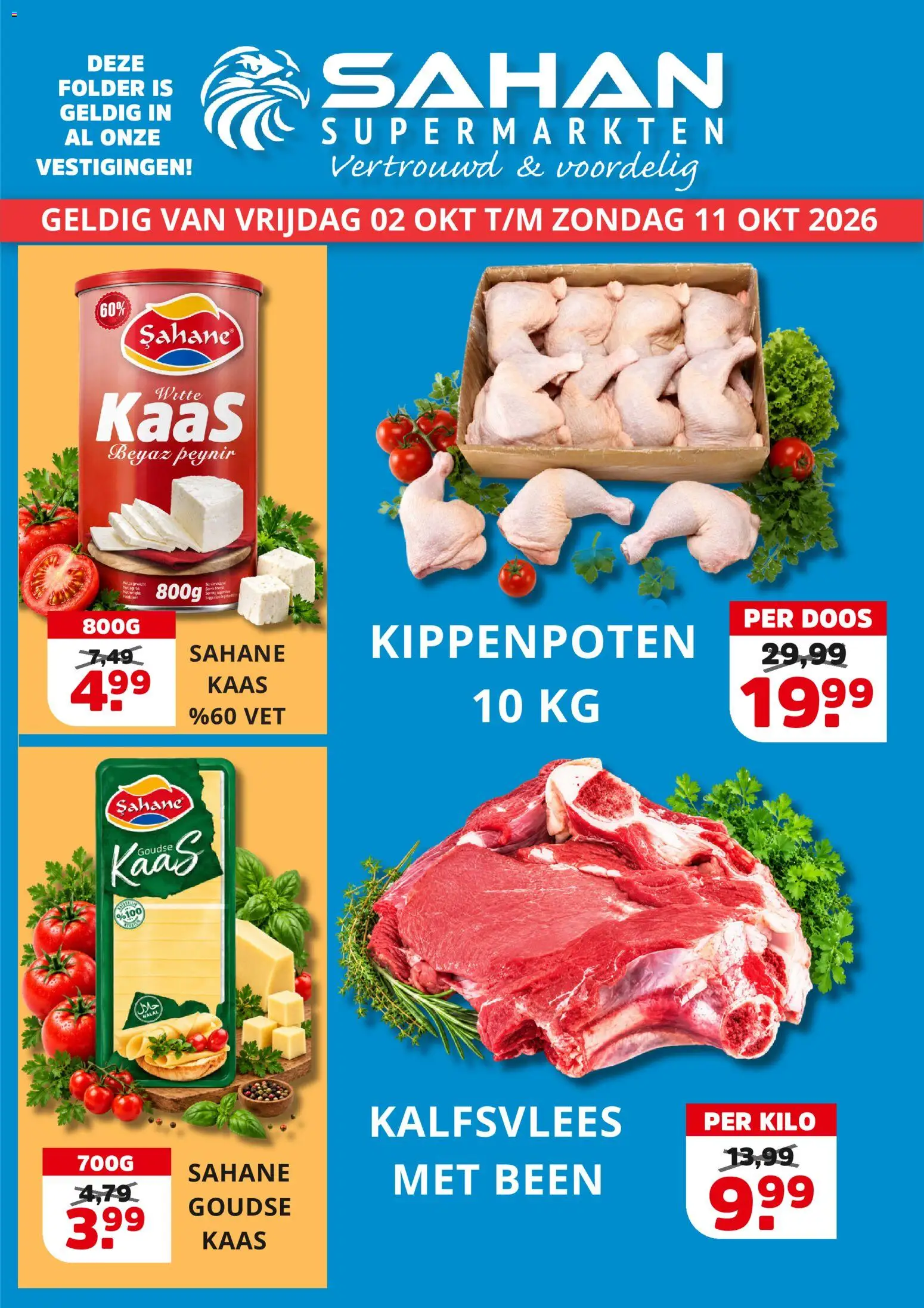 Voorbeeld van Sahan folder - van winkel Sahan geldig vanaf 02-10-2026 - Kaas, Goudse kaas, Kalfsvlees, Witte kaas
