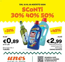 Anteprima dell'opuscolo Unes volantino dal negozio Unes valido da 12/08/2026