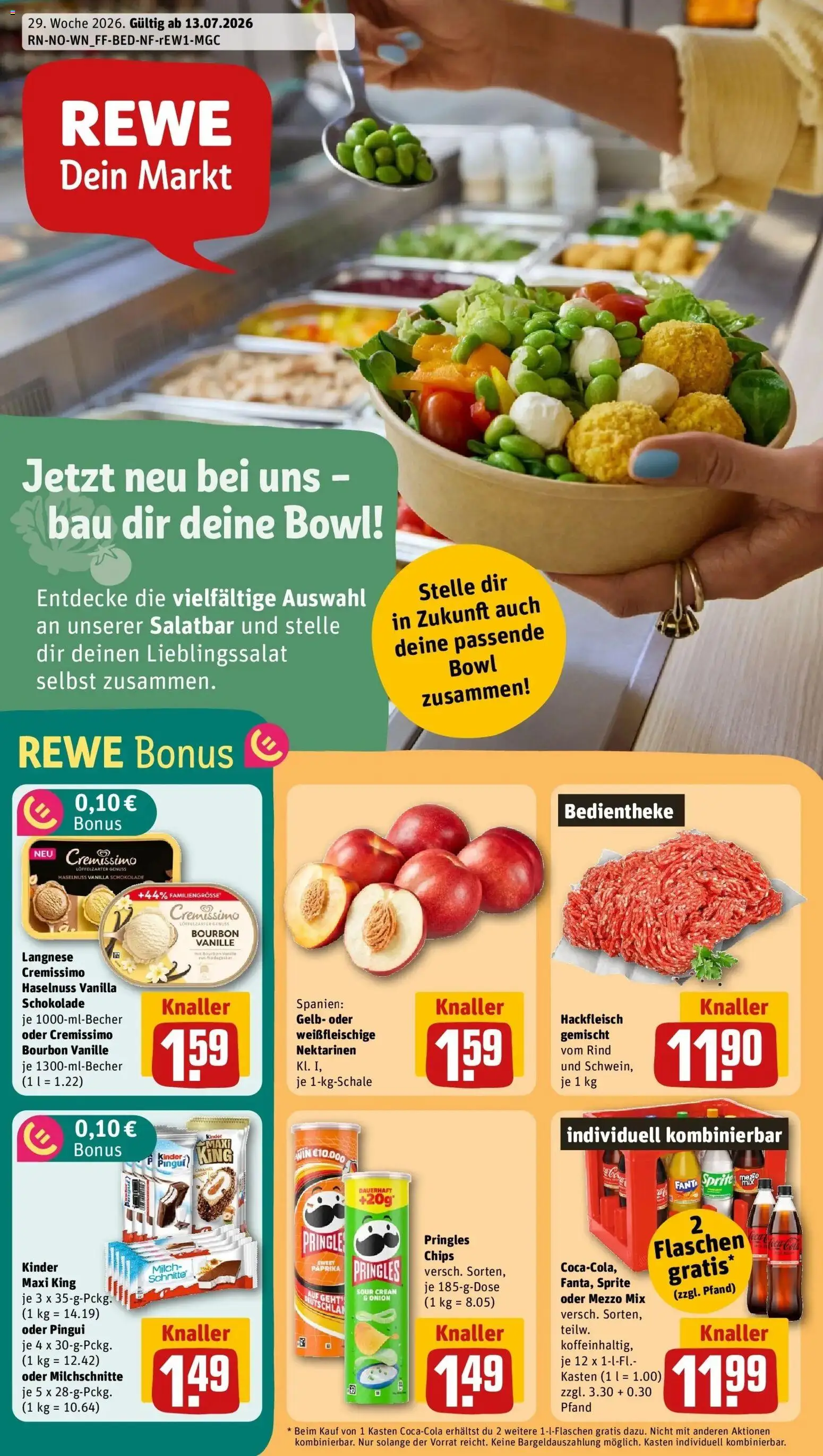 Vorschau von dem Prospekt des Geschäftes Rewe, gültig ab dem 13.07.2026