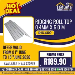 Preview of Laduma Hardware flyer valid from 01/06/2026