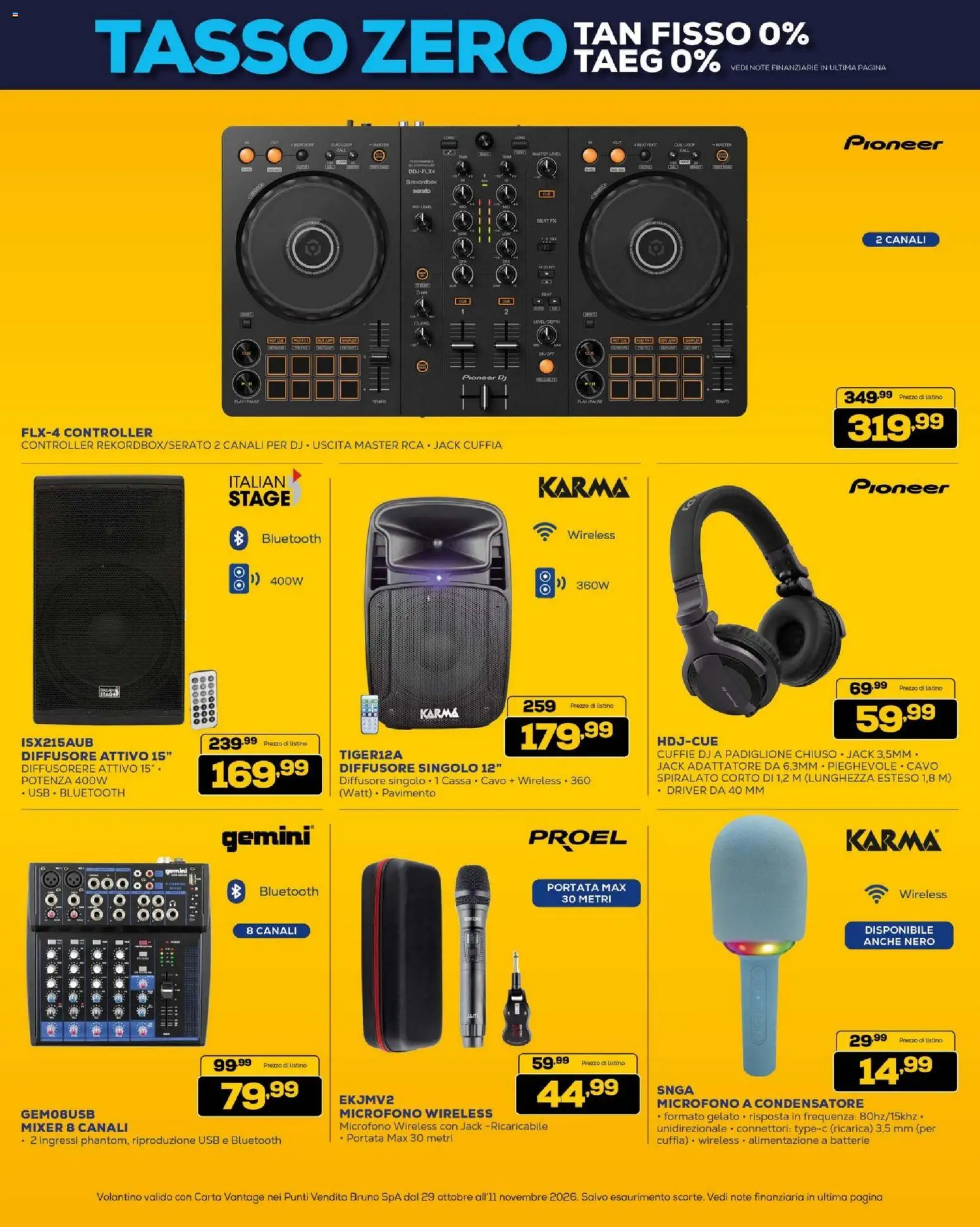 Anteprima dell'opuscolo BRUNO Black Friday ML dal negozio BRUNO valido da 29/10/2026 - Gelato, Microfono, Cuffie, Cavo, USB, Adattatore, Mixer, Batterie