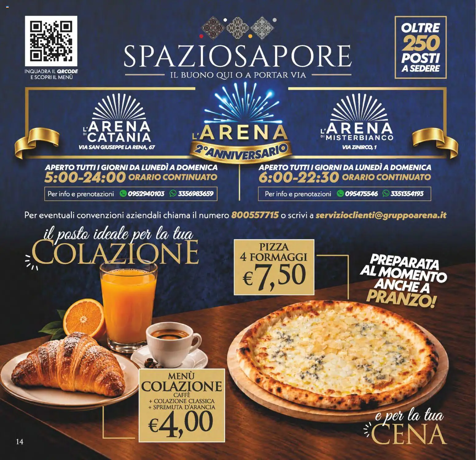 Anteprima dell'opuscolo SuperConveniente volantino Misterbianco dal negozio SuperConveniente valido da 23/10/2026 - Pizza, Caffè, Spremuta d'arancia