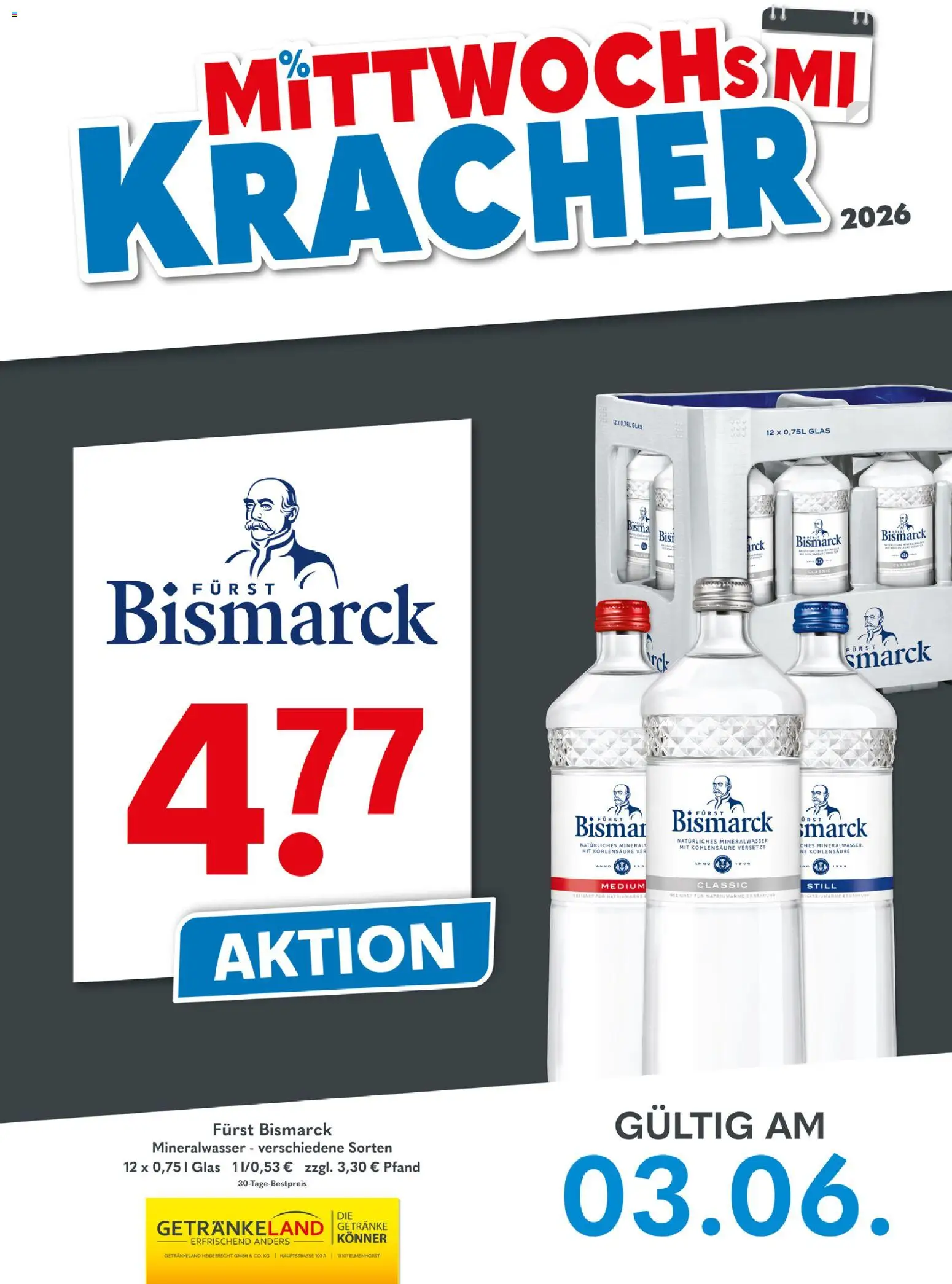 Vorschau von dem Prospekt des Geschäftes Getränkeland, gültig ab dem 03.06.2026 - Mineralwasser