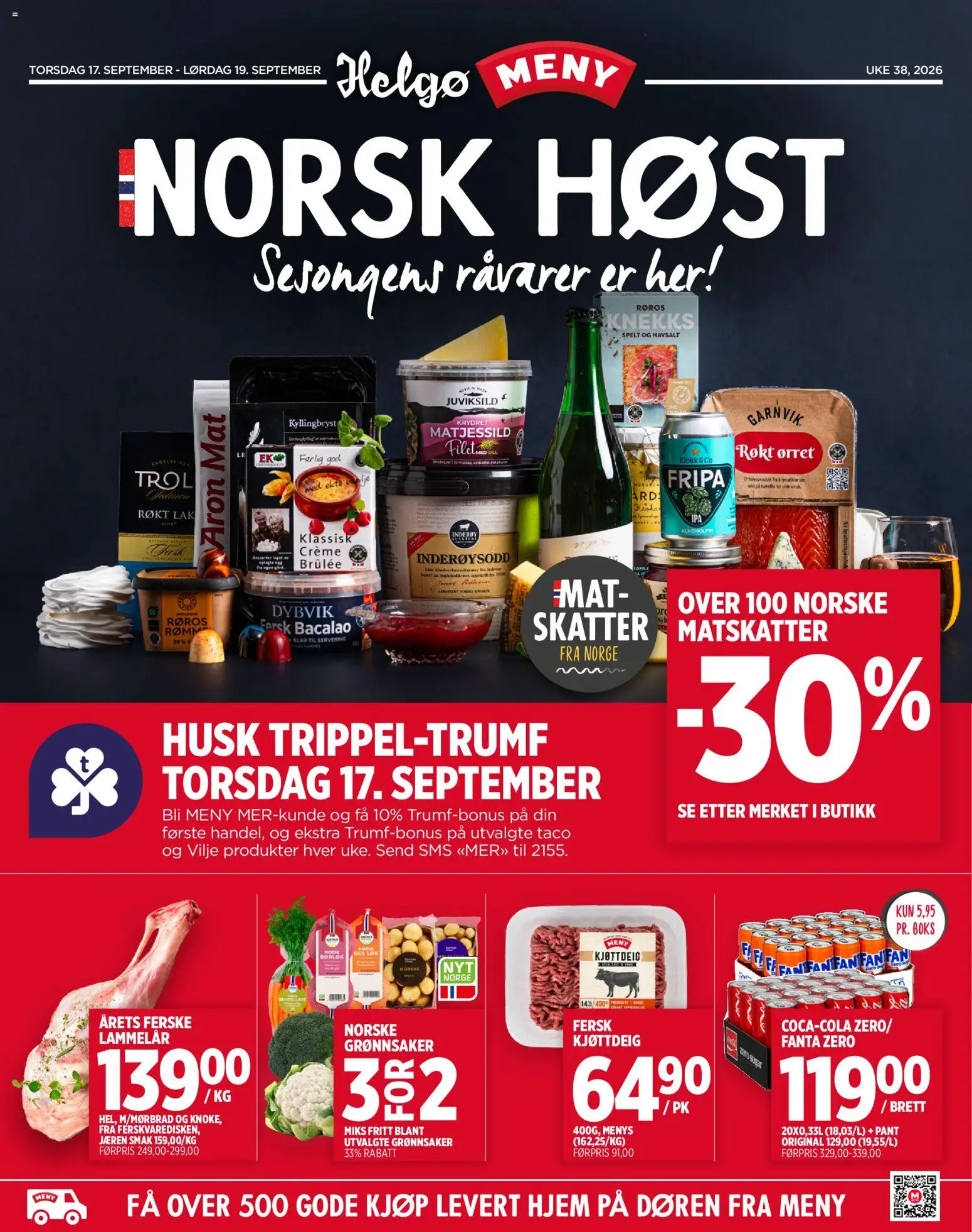 Forhåndsvis Meny Helgø kundeavis Norsk Host fra butikk Meny gyldig fra 17/09/2026