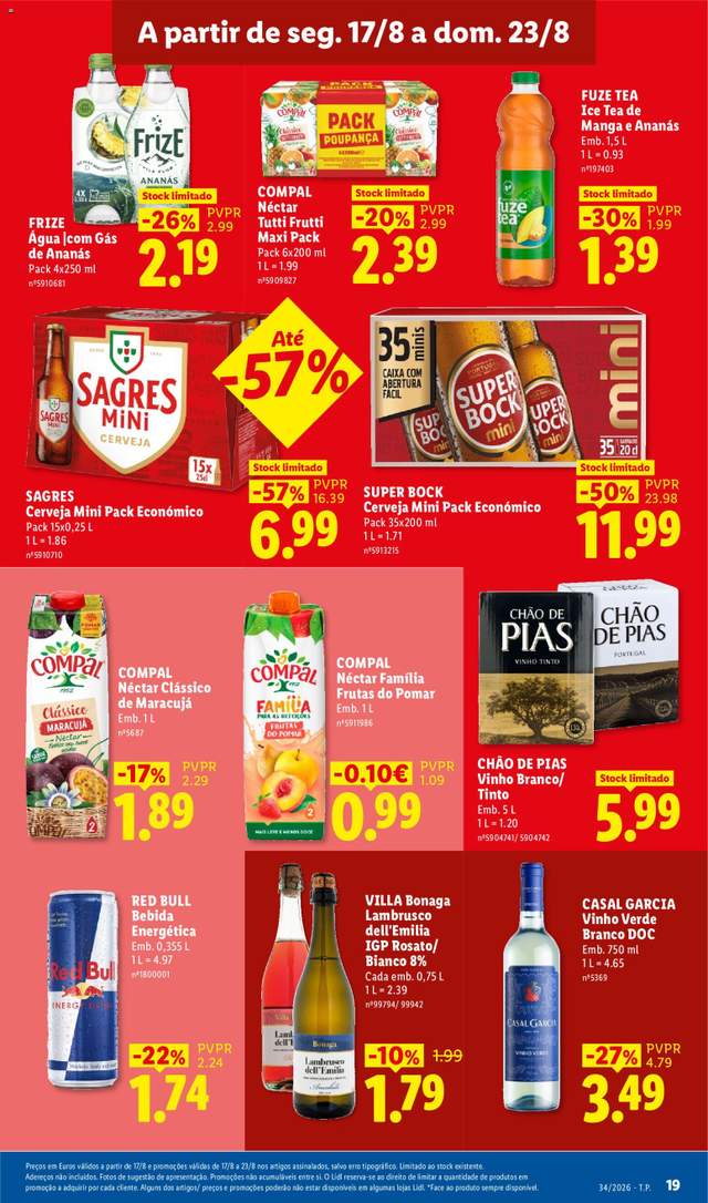 Novo folheto Lidl a partir de 17/08