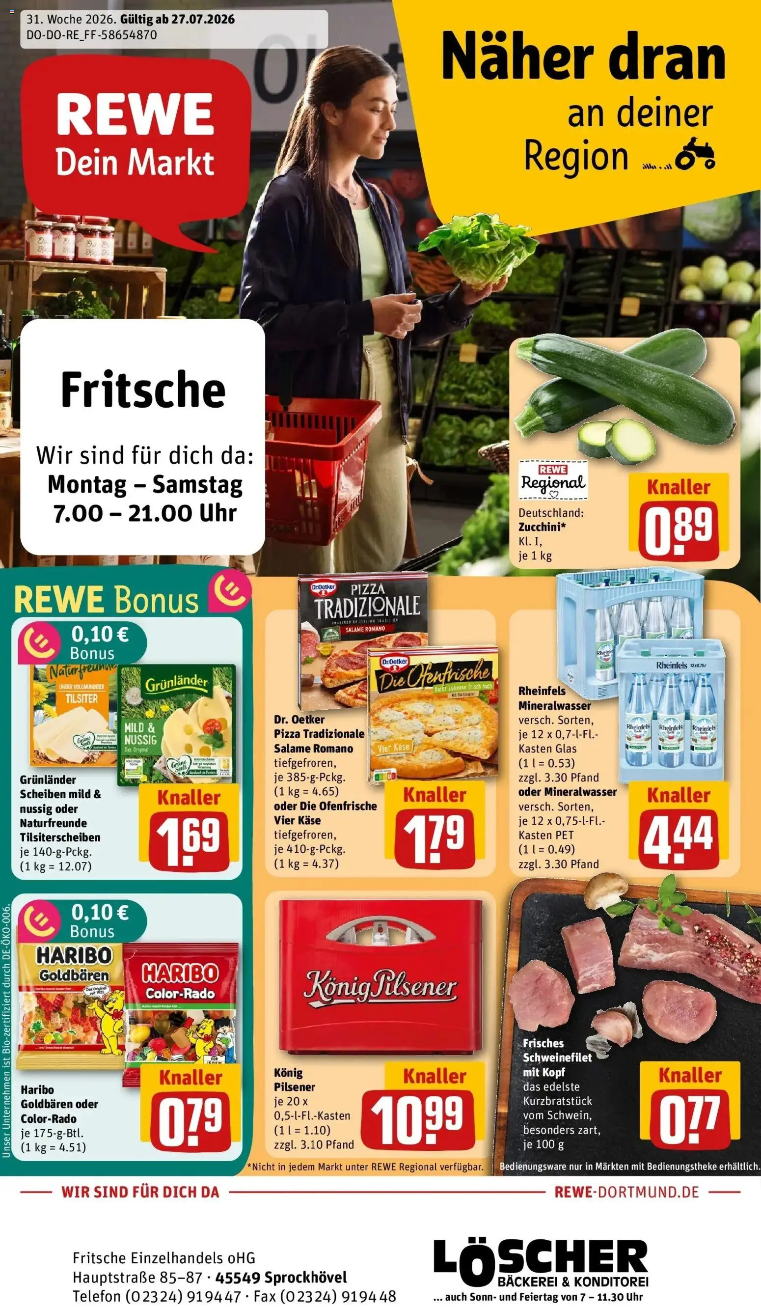 Vorschau von dem Prospekt des Geschäftes Rewe, gültig ab dem 27.07.2026