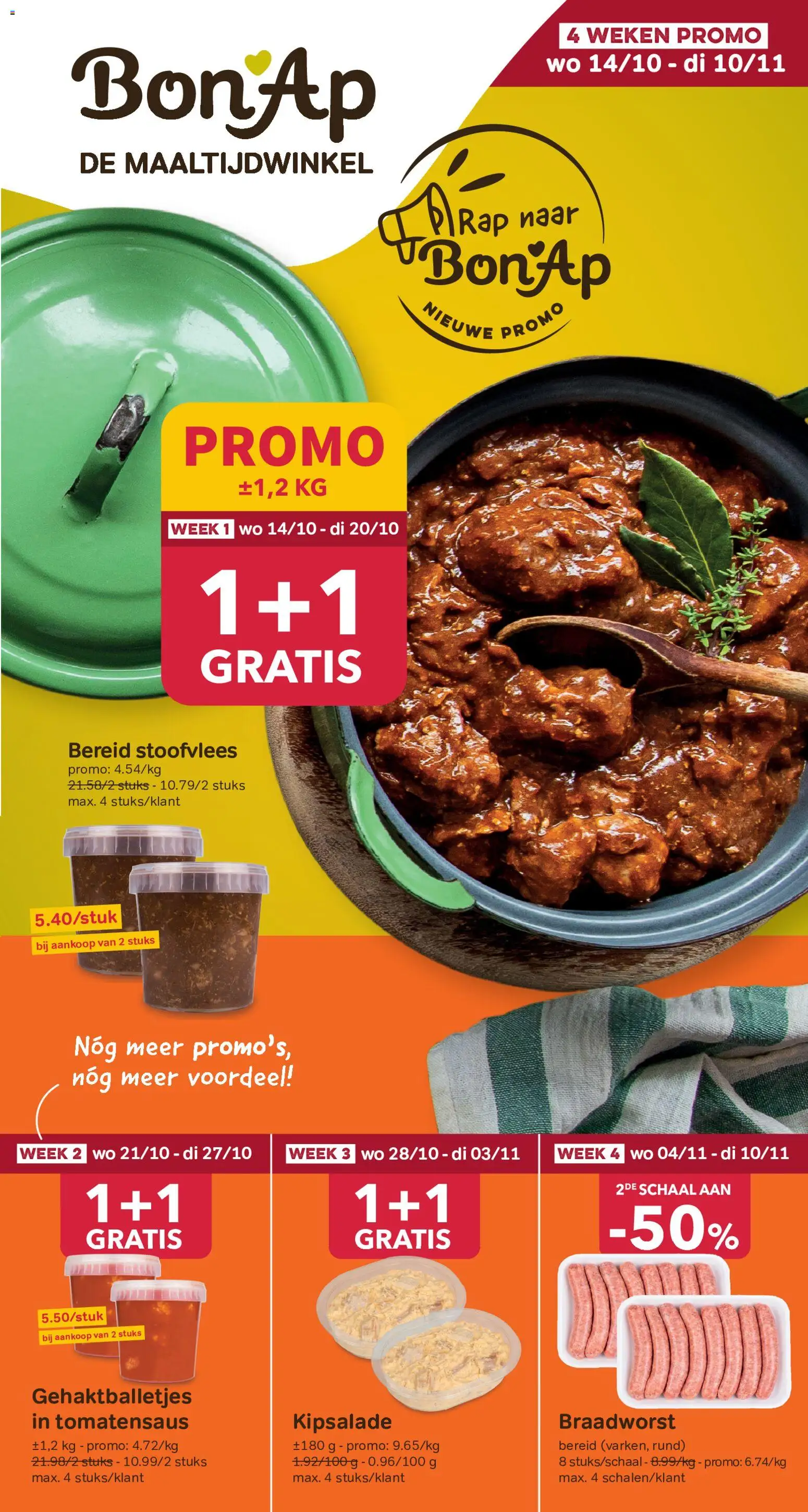 Voorbeeld van Bon Ap Folder/Publicité van winkel Bon Ap geldig vanaf 14/10/2026 - Stoofvlees, Schaal