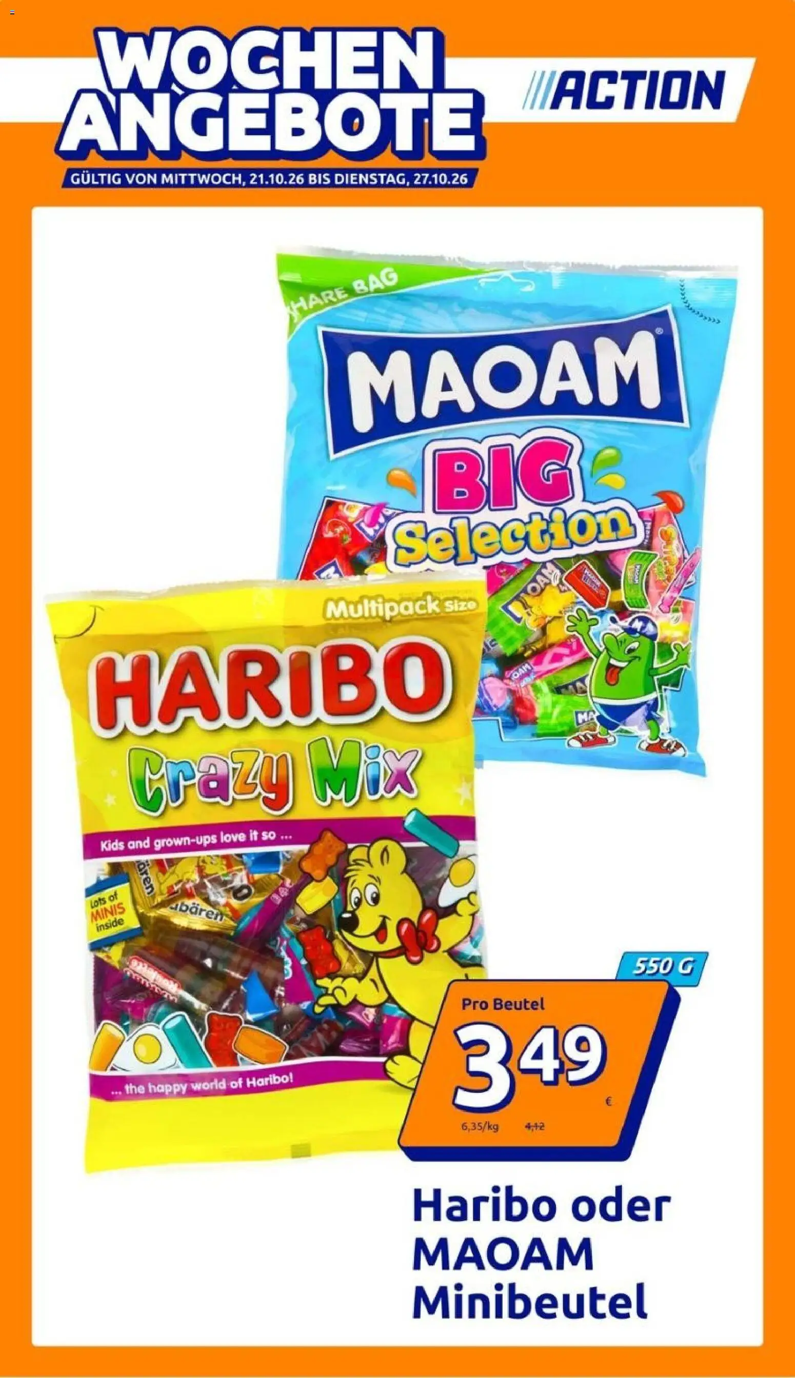 Vorschau von dem Prospekt des Geschäftes Action, gültig ab dem 21.10.2026 - Haribo