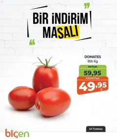 Biçen Market Biçen Market - Bir İndirim MaSalı - sebze 14.07.2026 - Broşürünün önizlemesi