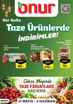 Onur Market Onur Market - Taze Ürünlerde İndirimler - İstanbul 21.05.2026 - Broşürünün önizlemesi