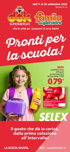 Anteprima dell'opuscolo Famila volantino Scuola dal negozio Famila valido da 11/09/2026