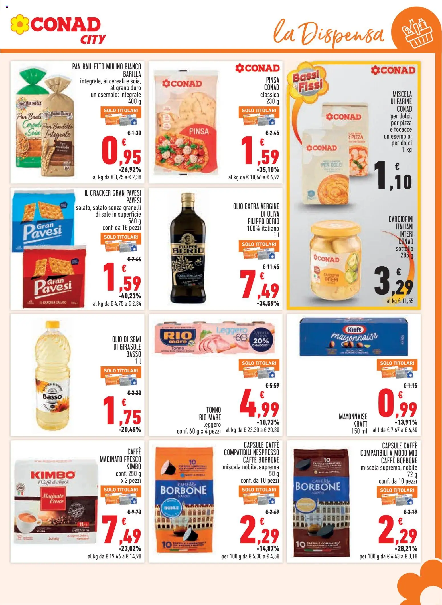 Anteprima dell'opuscolo Conad volantino City Lazio dal negozio Conad valido da 04/11/2026 - Caffè, Mobile, Sale, Barilla, Cracker, Semi di girasole, Basso, Olio extra vergine