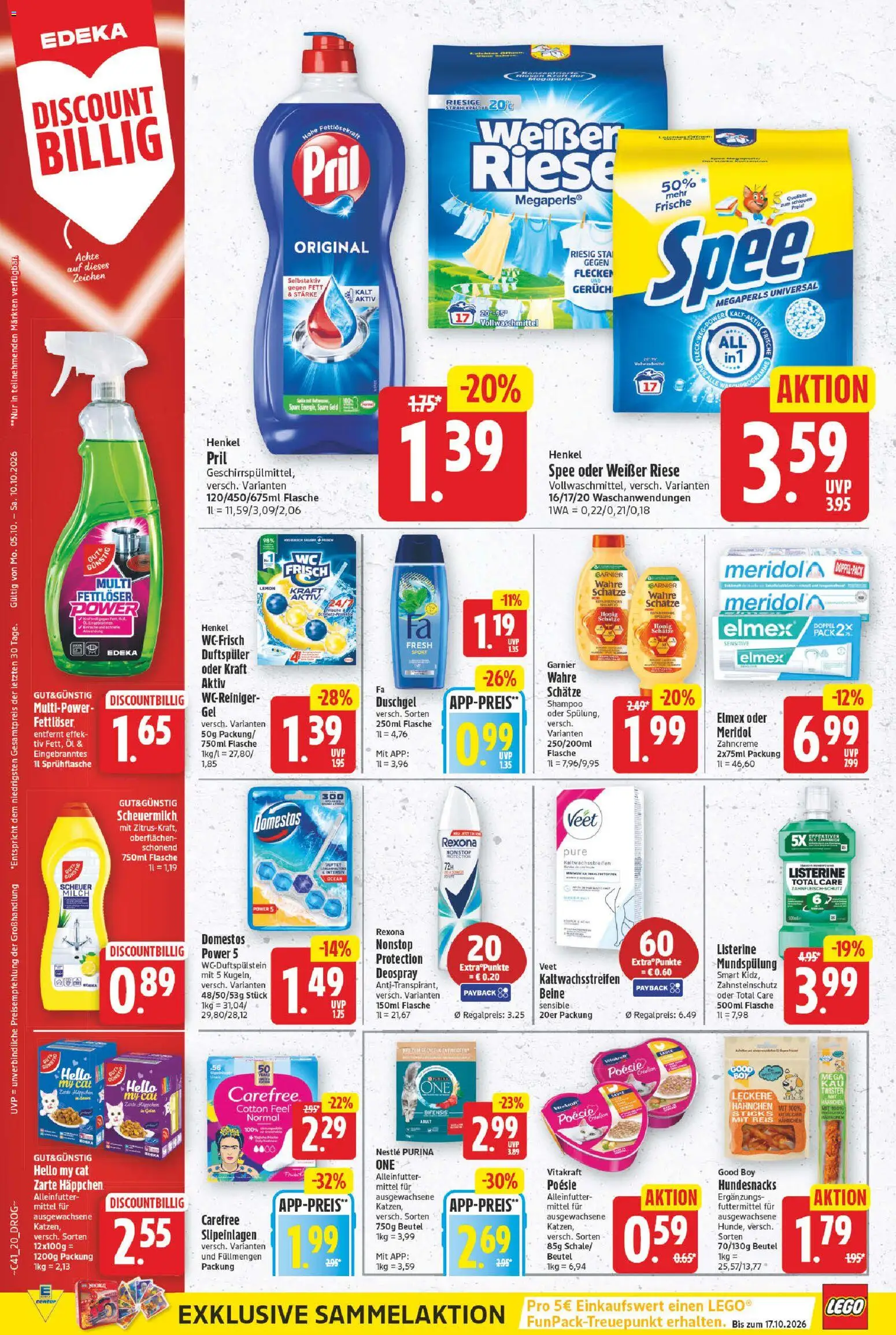 Vorschau von dem Prospekt des Geschäftes E center, gültig ab dem 05.10.2026 - Öl, Milch, Reis, Shampoo, Duschgel, Pril, Hahnchen, Deospray