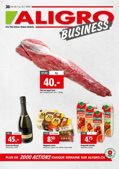 Vorschau des Merkblatts Aligro aktionen Business Chavannes, Matran, Genève, Sion vom Shop Aligro gültig von 20.07.2026 bis 25.07.2026