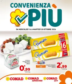Anteprima dell'opuscolo Conad volantino Convenienza Più dal negozio Conad valido da 14/10/2026