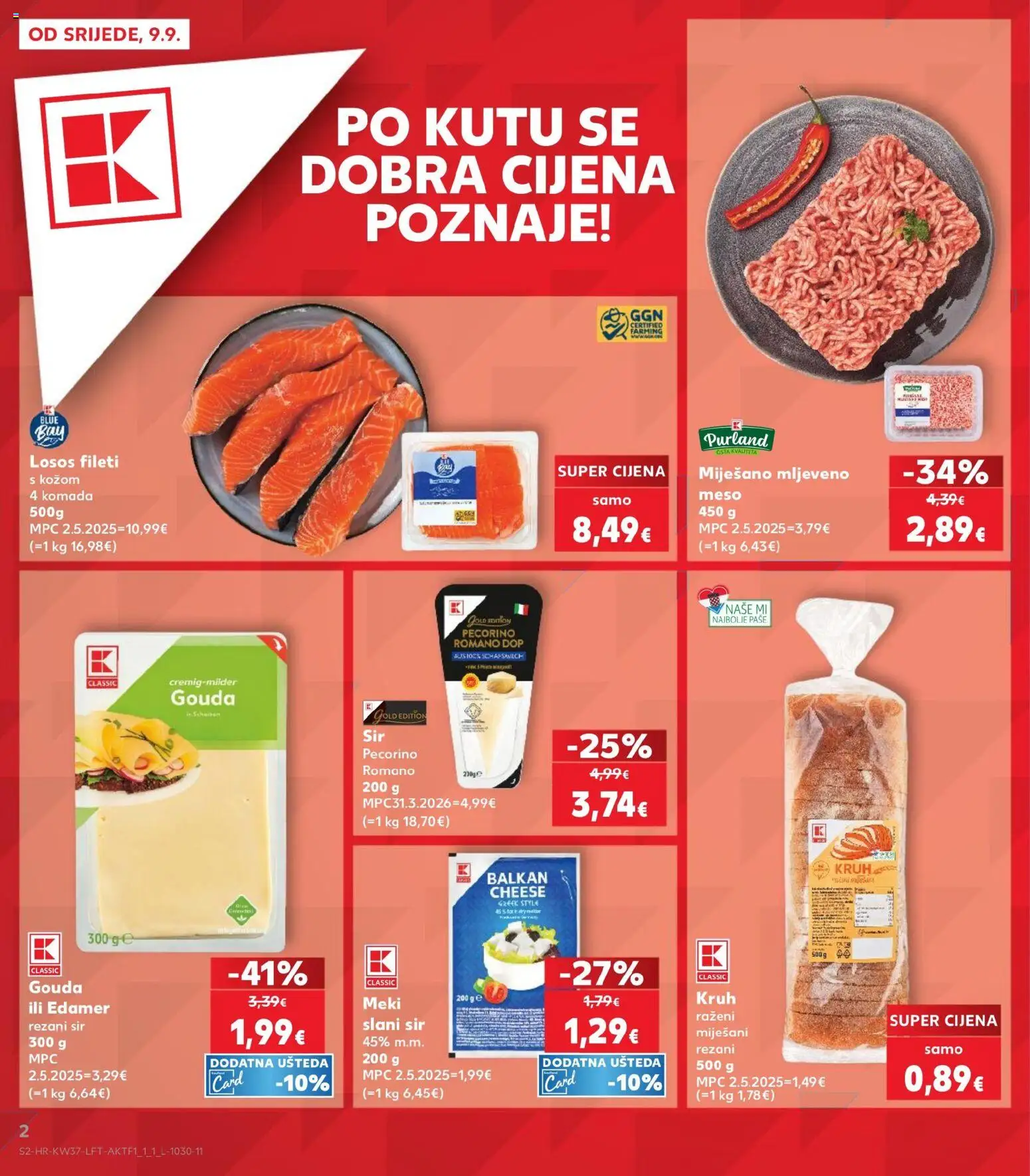 Kaufland HR - Kaufland HR akciós újság megtekintése, amely érvényes 2026.09.09.-től - Pecorino, Gouda