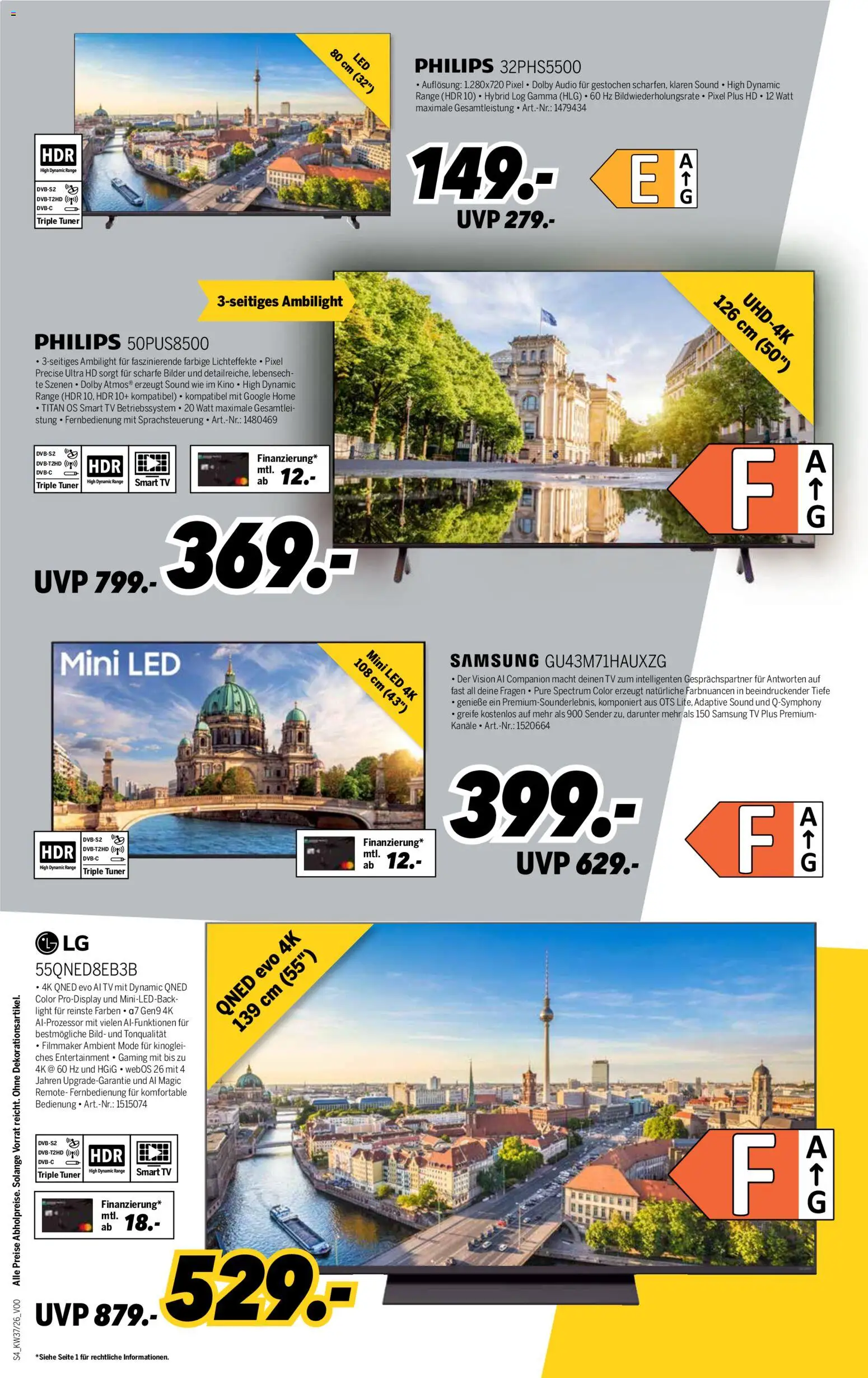 Vorschau von dem Prospekt des Geschäftes Medimax, gültig ab dem 05.09.2026 - Bilder, Samsung, TV, Philips, Smart TV, Audio