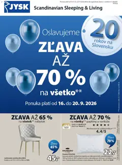 Náhľad JYSK letáku platného od 16.09.2026