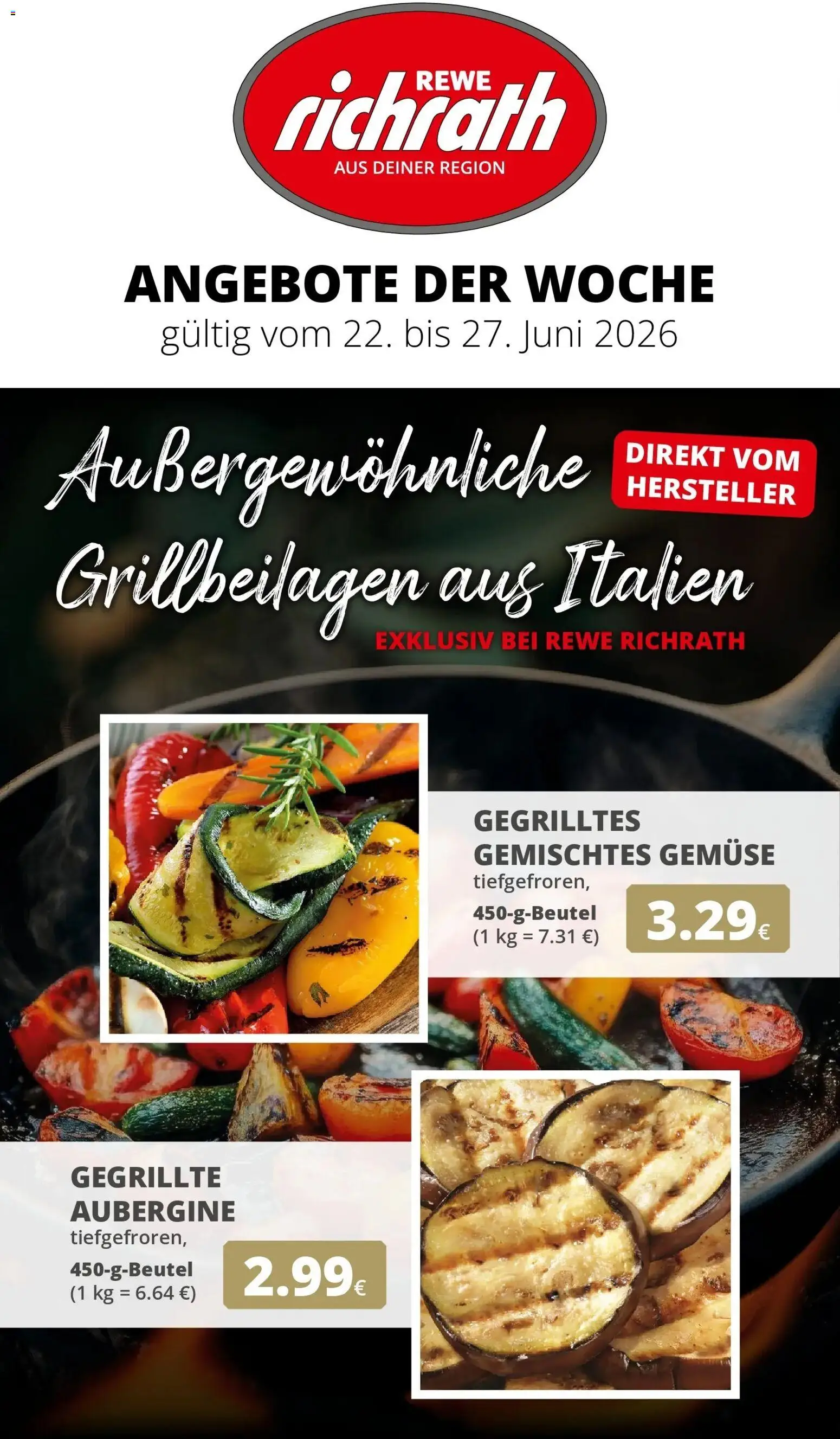 Vorschau von dem Prospekt des Geschäftes Rewe, gültig ab dem 21.06.2026