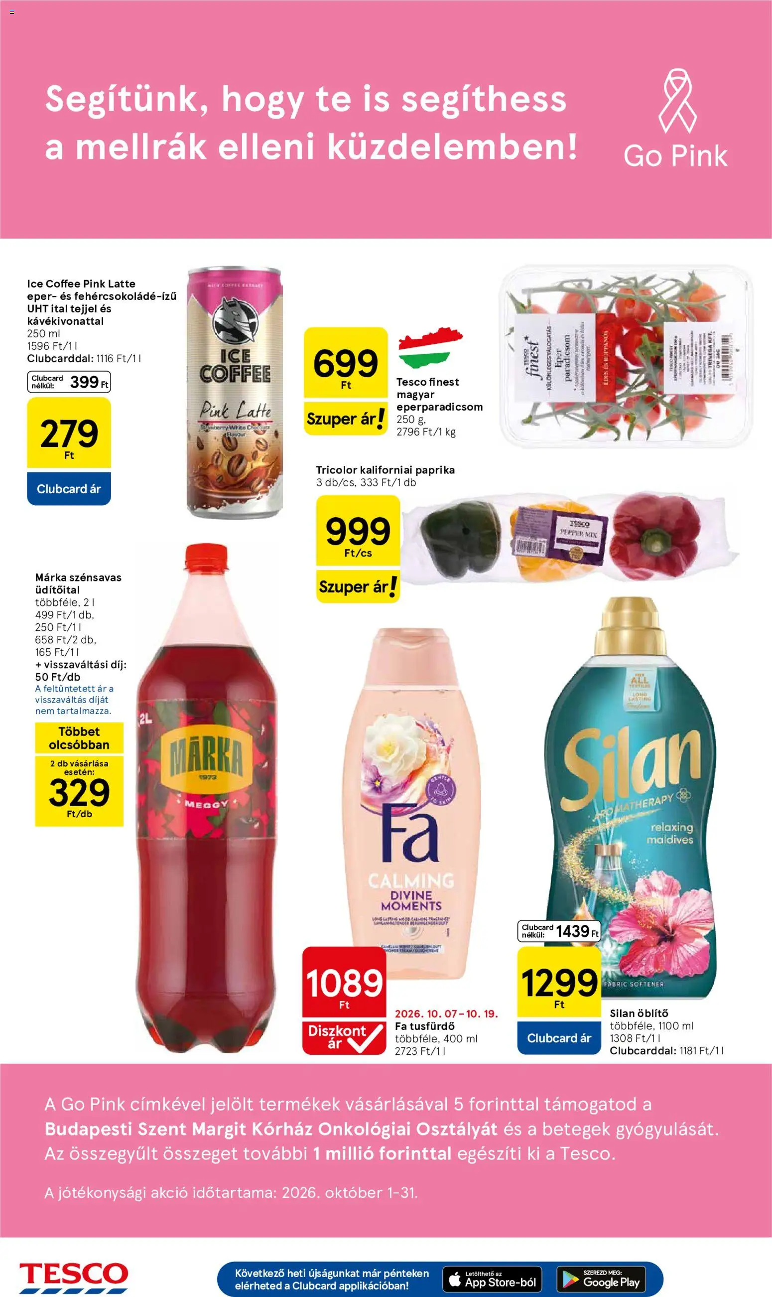 Tesco - Tesco Szupermarket akciós újság megtekintése, amely érvényes 2026.10.15.-től - Eper, Paprika, Meggy, Kaliforniai paprika, Márka, Tusfürdő, Silan, Üdítőital