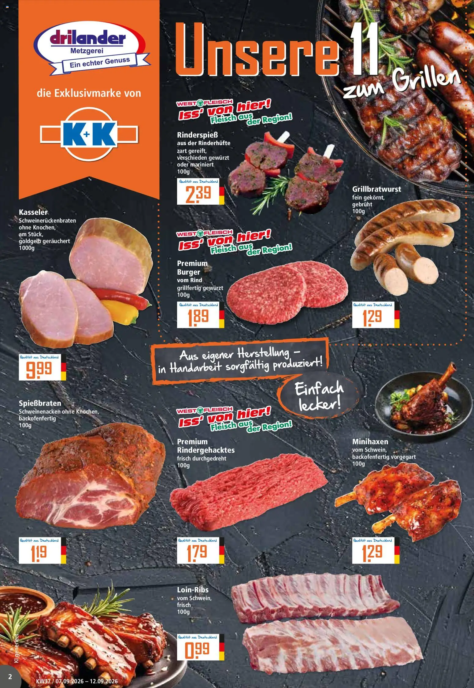 Vorschau von dem Prospekt des Geschäftes Klaas & Kock, gültig ab dem 07.09.2026 - Burger, Fleisch, Schweinenacken