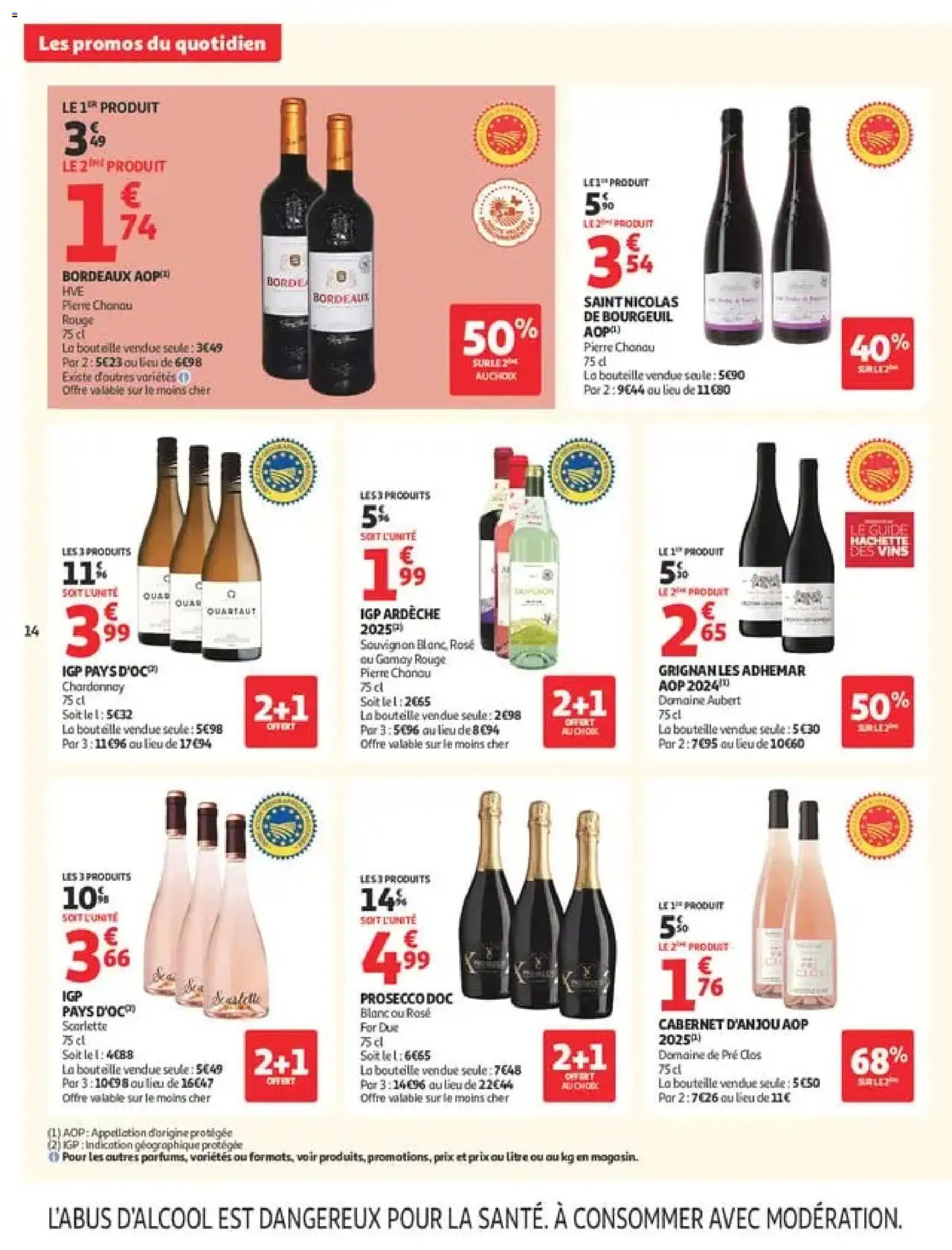 Prévisualisation de Auchan Tops rentrée supers du magasin Auchan formulaire valide 01/09/2026 - Prosecco, Bouteille