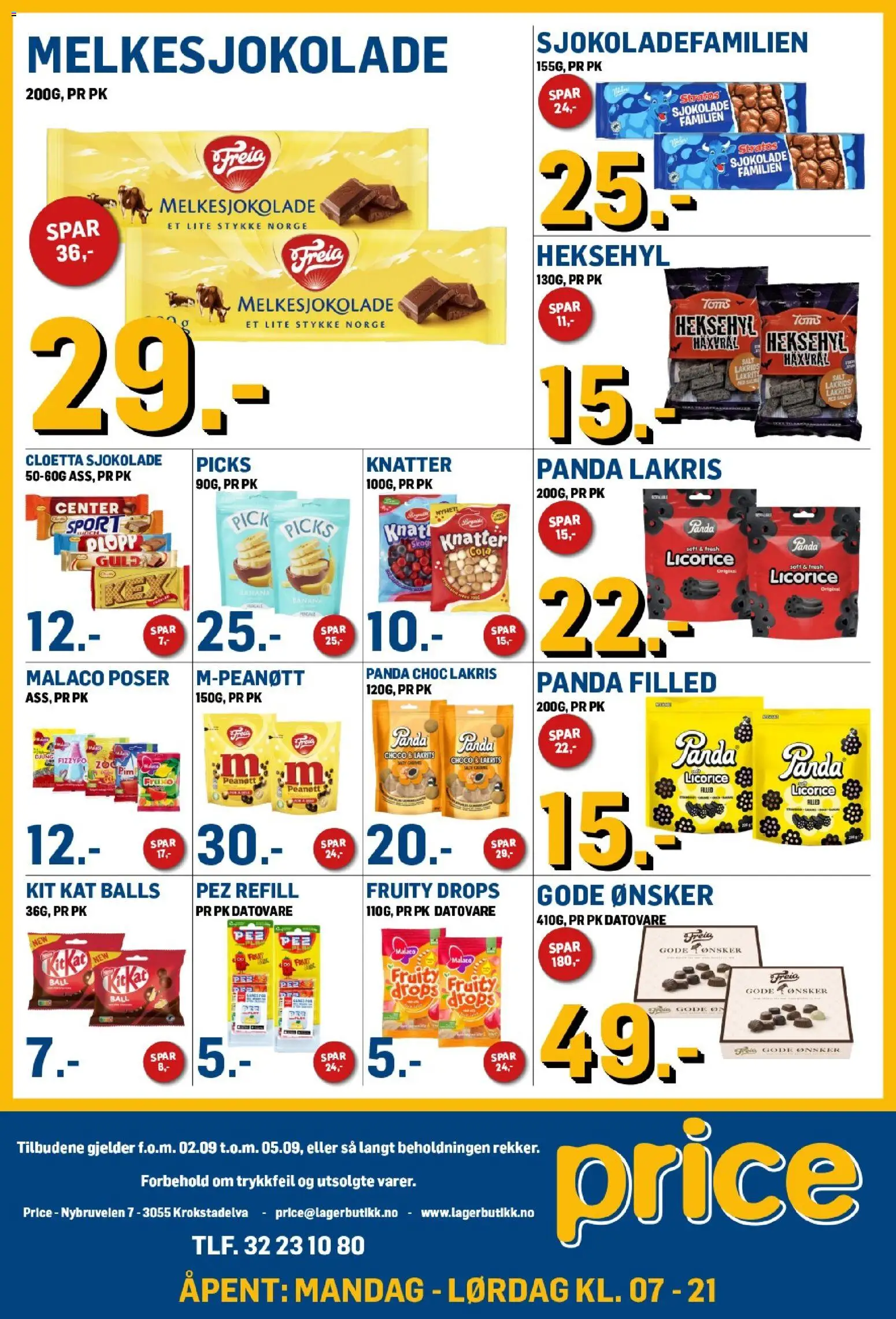 Forhåndsvis Price Lagerbutikk kundeavis fra butikk Price Lagerbutikk gyldig fra 02/09/2026