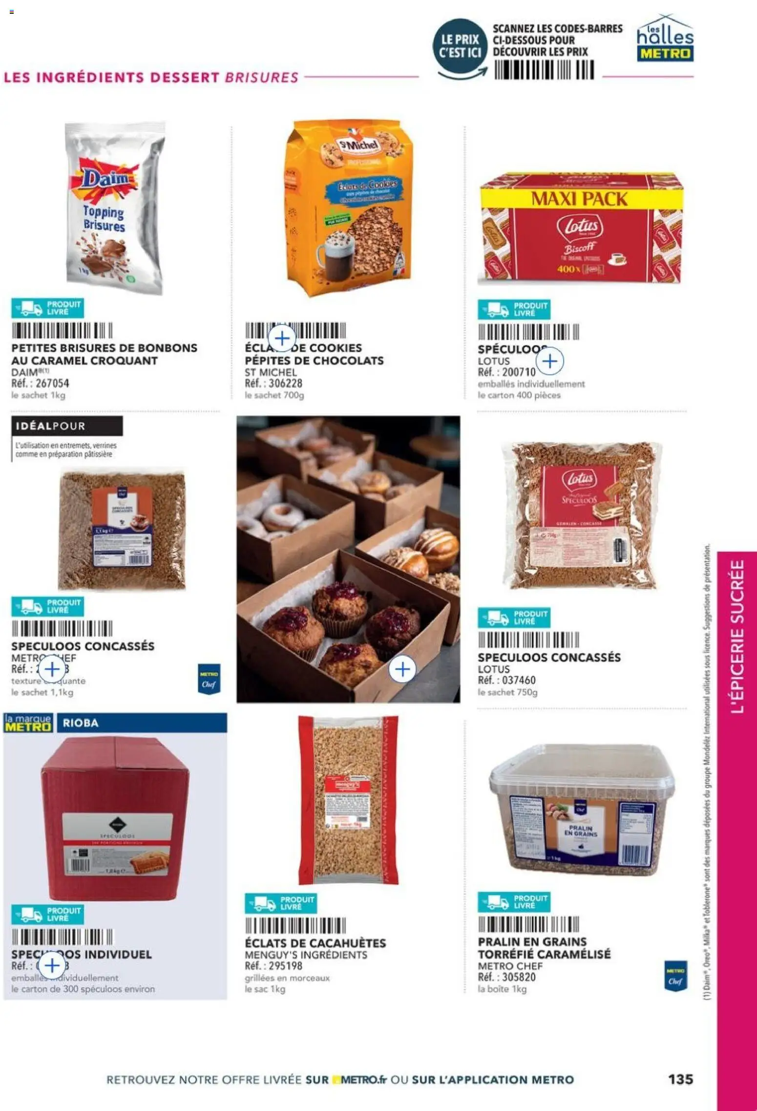 Prévisualisation de METRO - Restauration rapide du magasin METRO formulaire valide 14/04/2026 - Livre, Sac, Bonbons, Spéculoos, Cacahuètes, Daim, Toblerone, Ingrédients