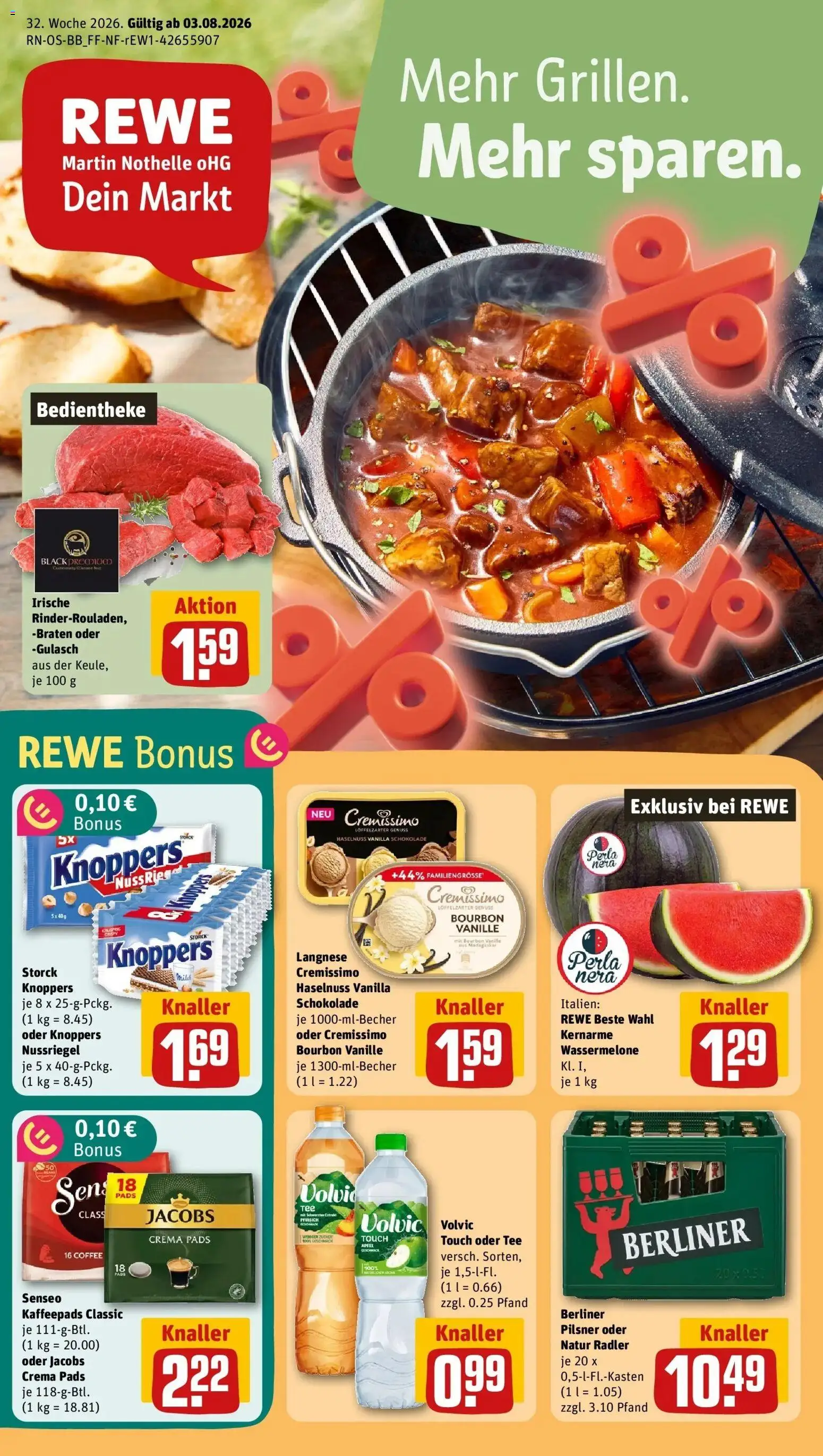 Vorschau von dem Prospekt des Geschäftes Rewe, gültig ab dem 03.08.2026