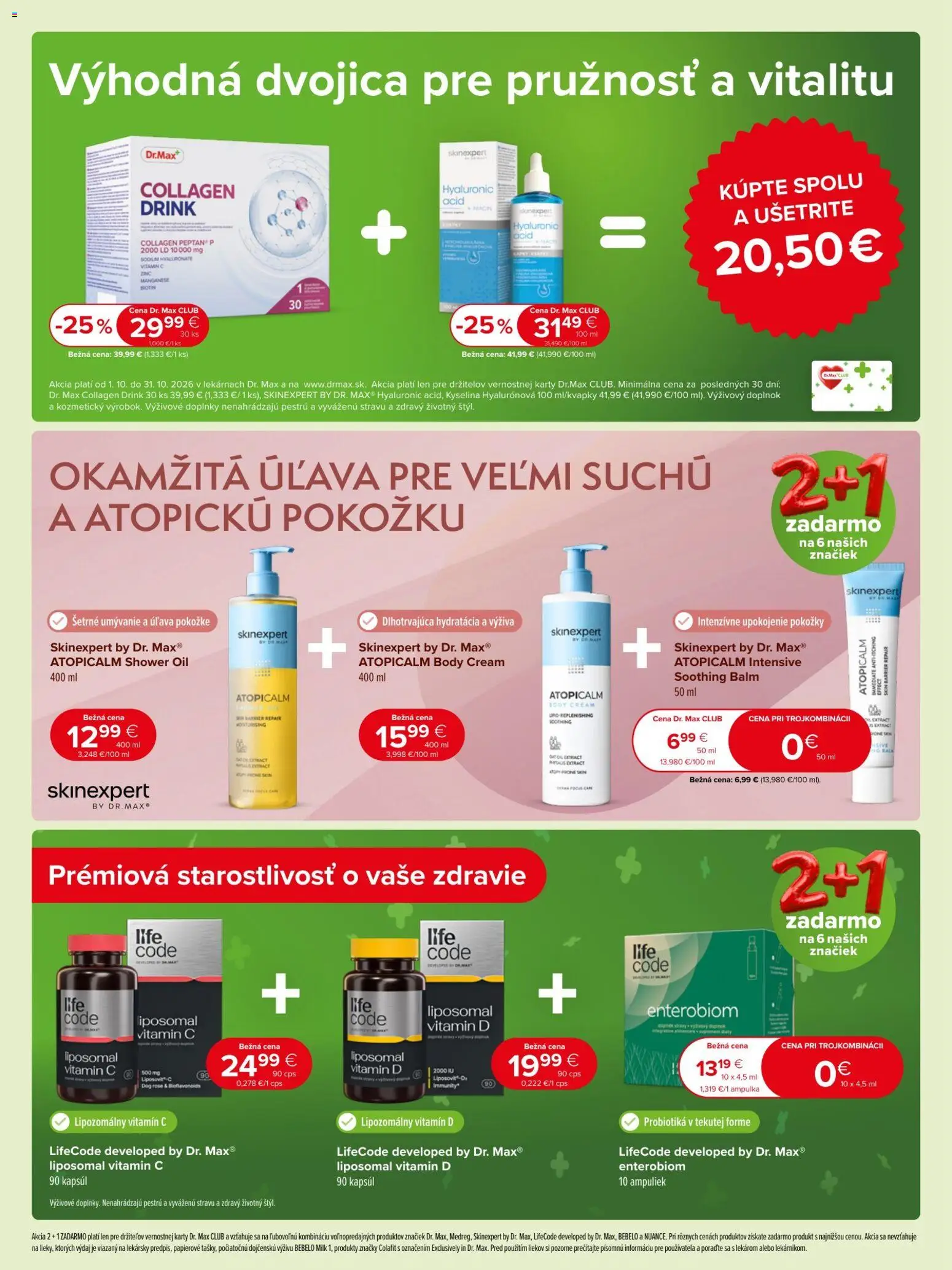 Náhľad Dr. Max letáku platného od 01.10.2026 - Colafit