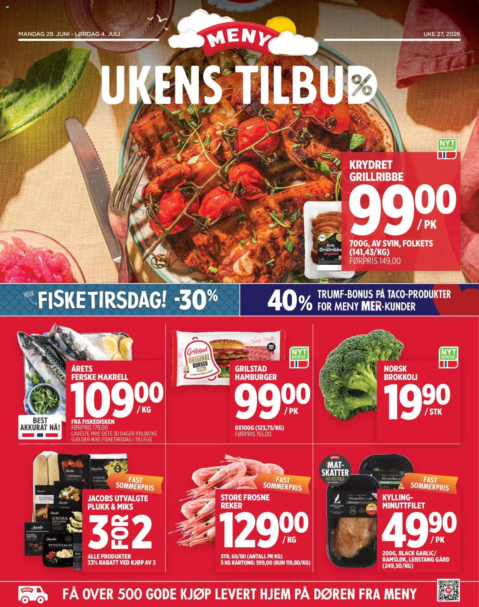 Forhåndsvis Meny kundeavis fra butikk Meny gyldig fra 29/06/2026