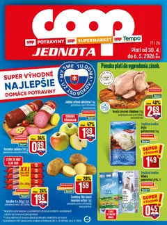 Náhľad COOP Jednota letáku platného od 30.04.2026