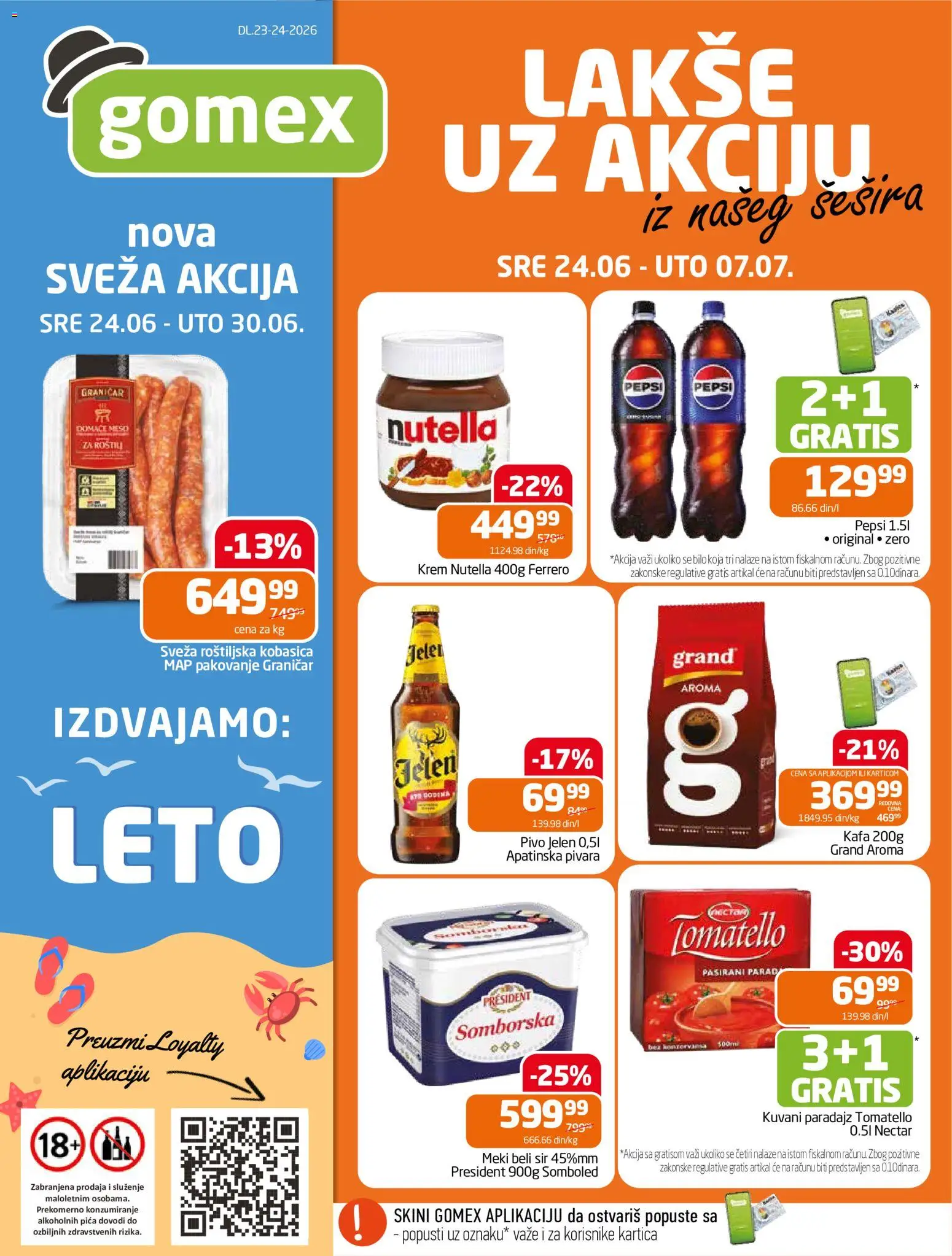 Pregled Gomex kataloga - važi od 24.06.2026
