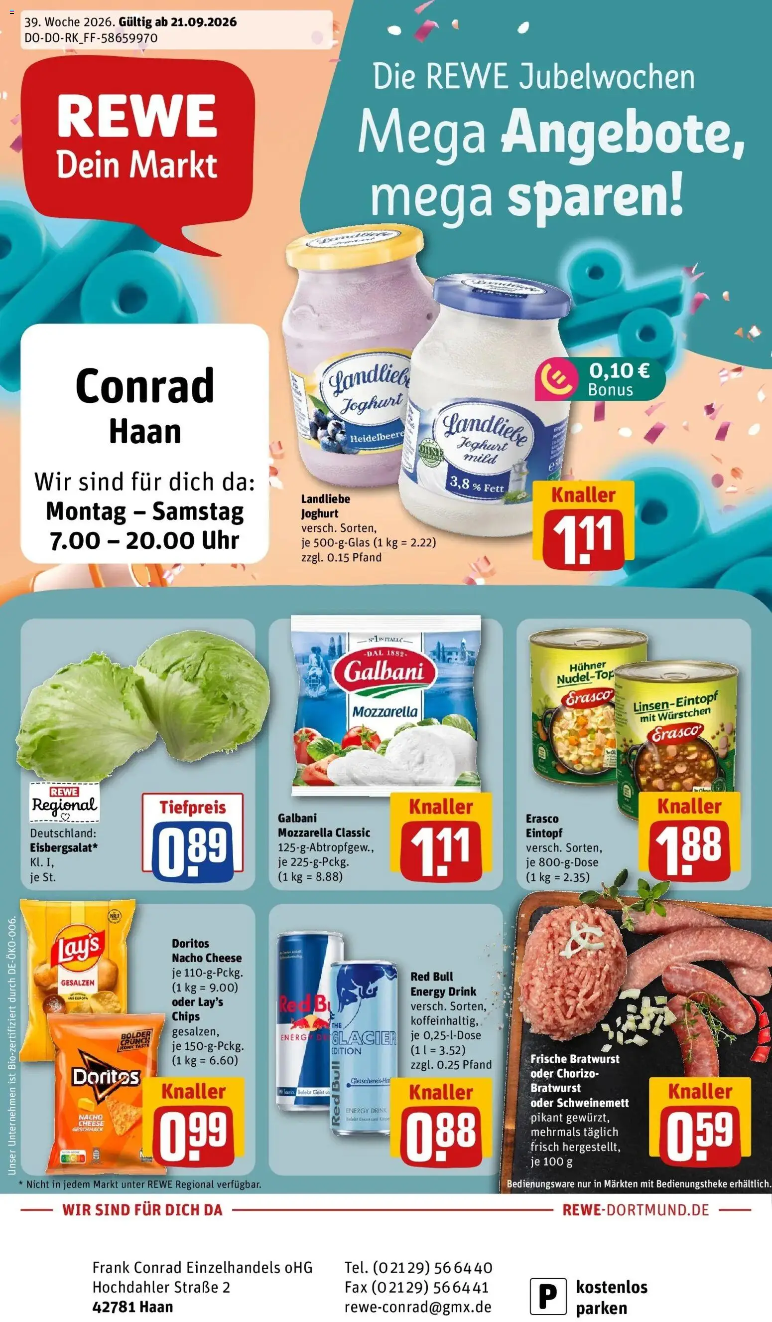 Vorschau von dem Prospekt des Geschäftes Rewe, gültig ab dem 21.09.2026