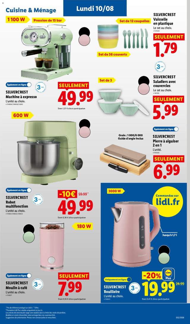 Nouveau catalogue Lidl à partir du 06/08