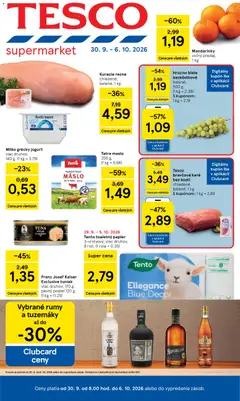 Náhľad Tesco letáku platného od 30.09.2026