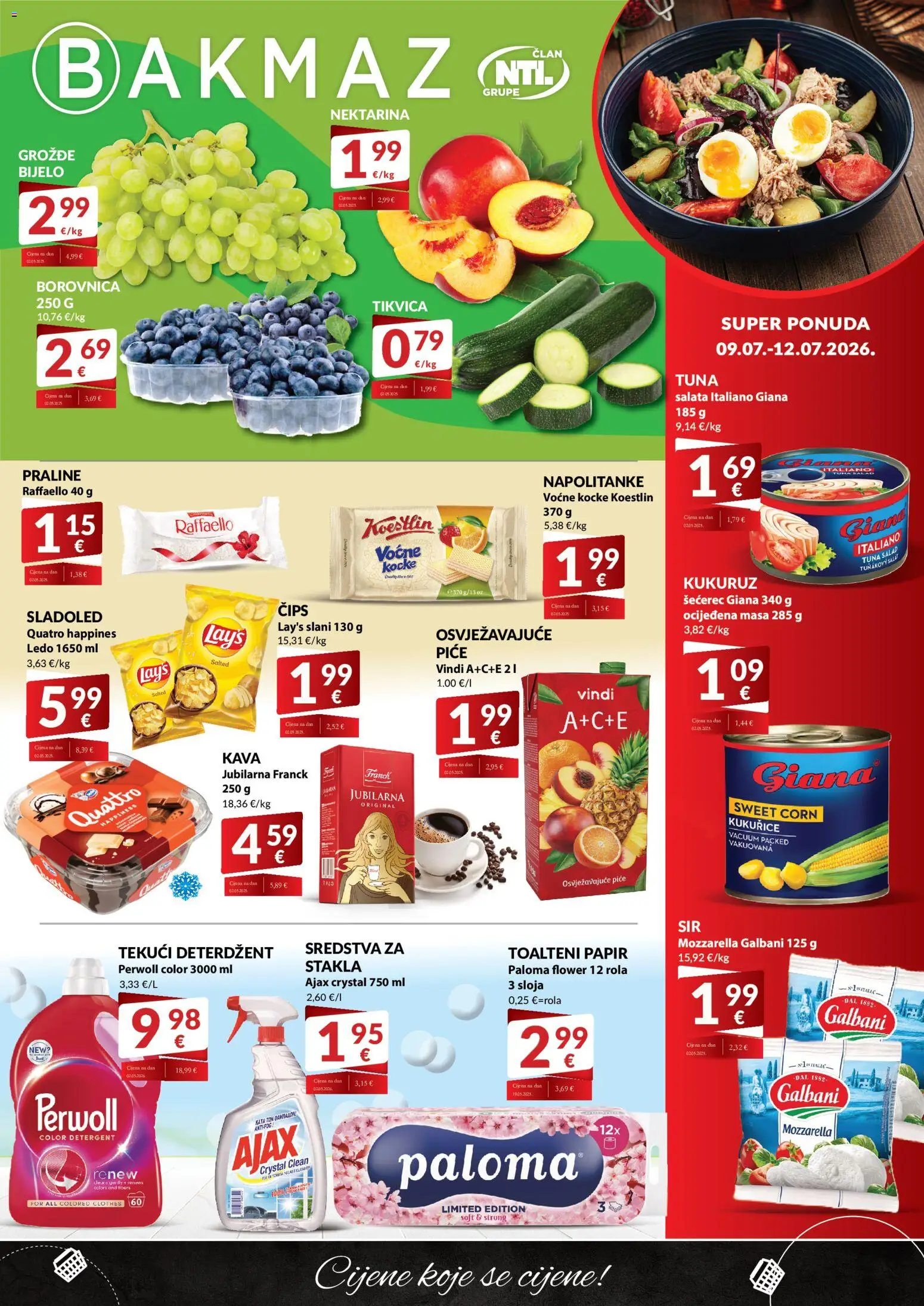 Pregled letka Bakmaz Ponuda trgovine Bakmaz vrijedi od 09.07.2026