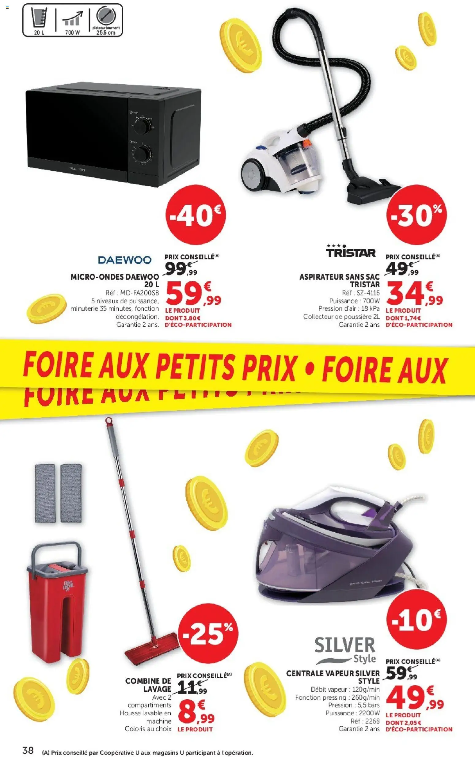 Prévisualisation de Hyper U catalogue du magasin Hyper U formulaire valide 08/09/2026 - Aspirateur, Sac, Centrale vapeur, Plateau, Aspirateur sans sac, Plateau tournant
